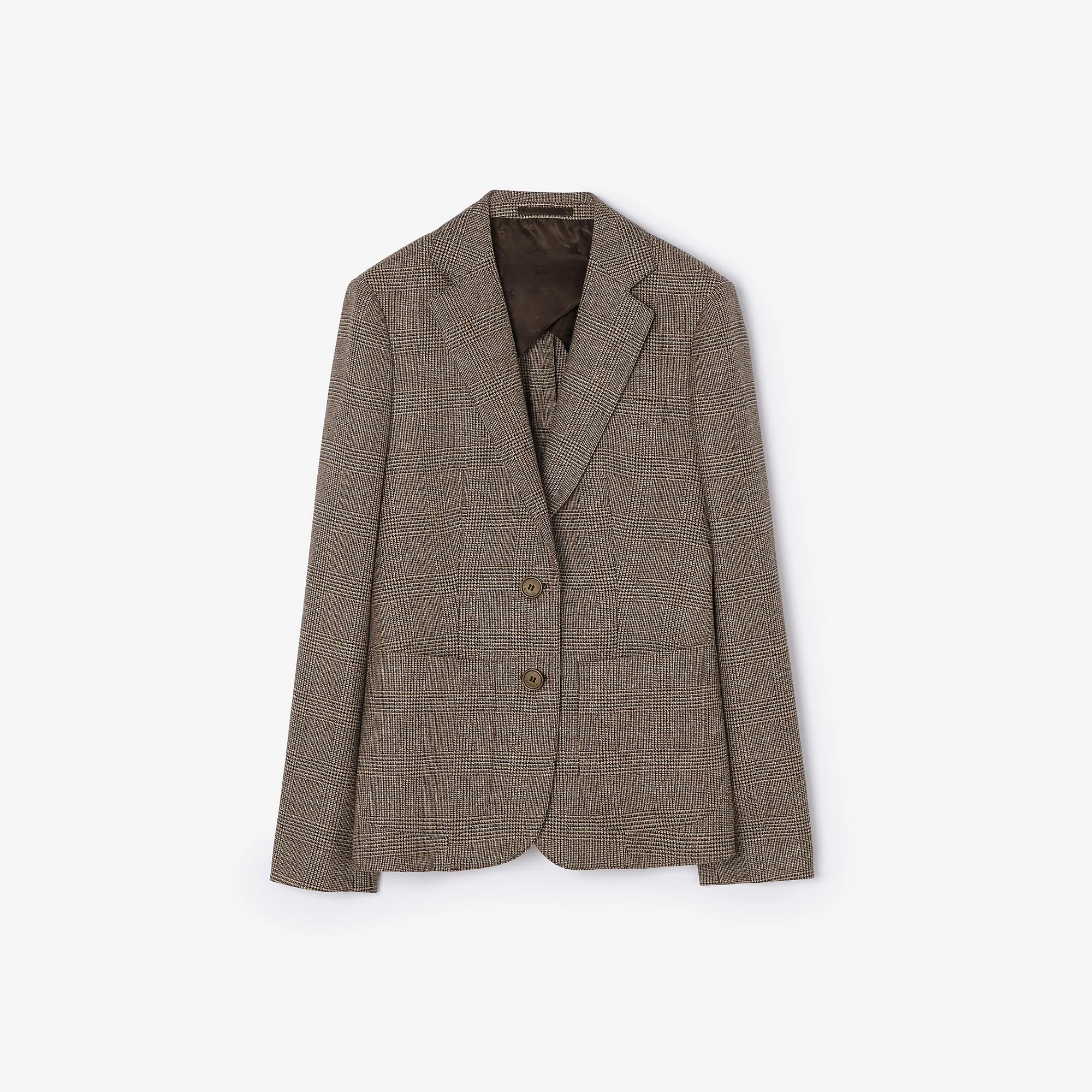 Wool Linen Blend Tailored Jacket - 1
