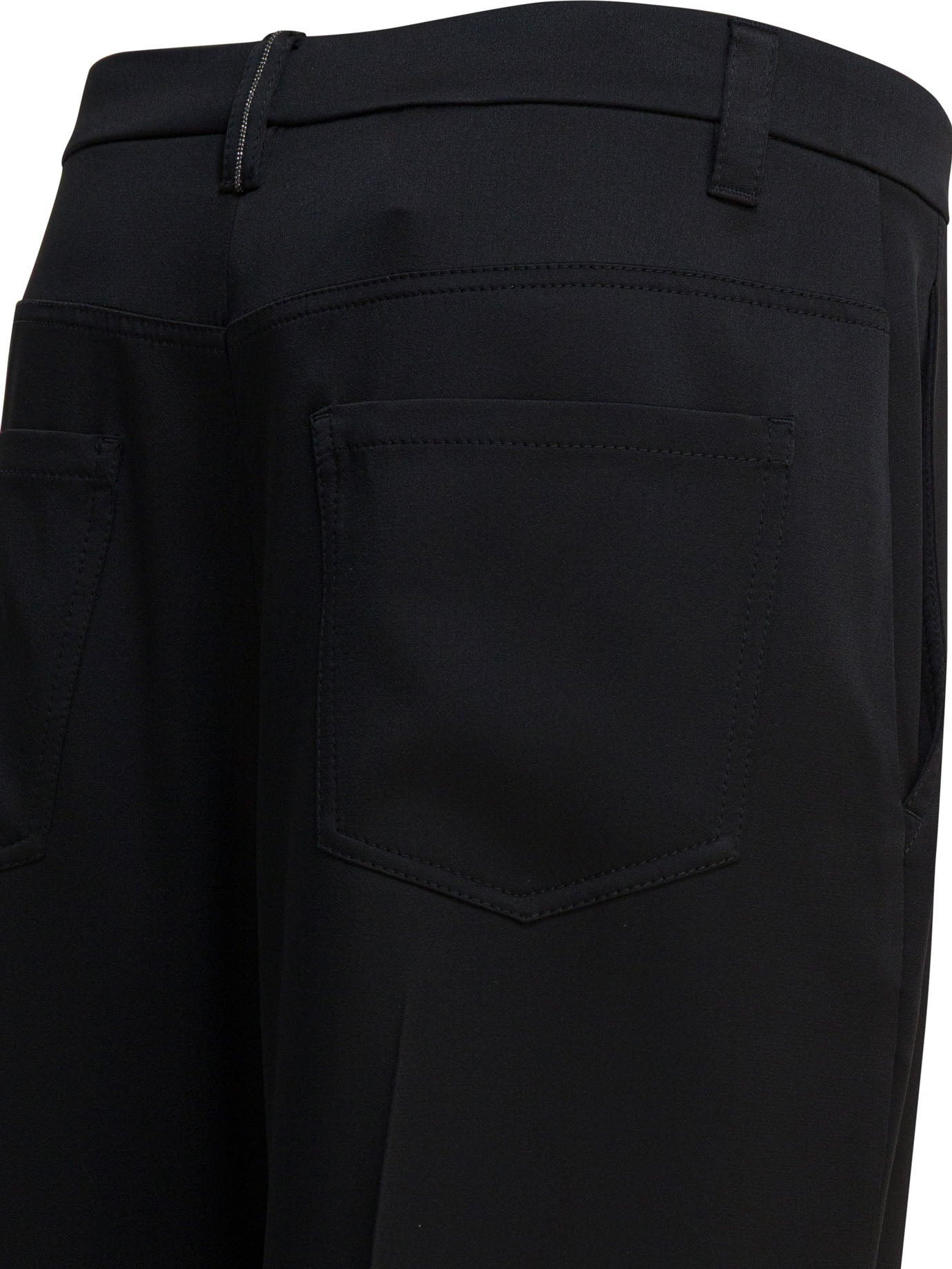 Wide-Leg Pants Trousers Black - 4