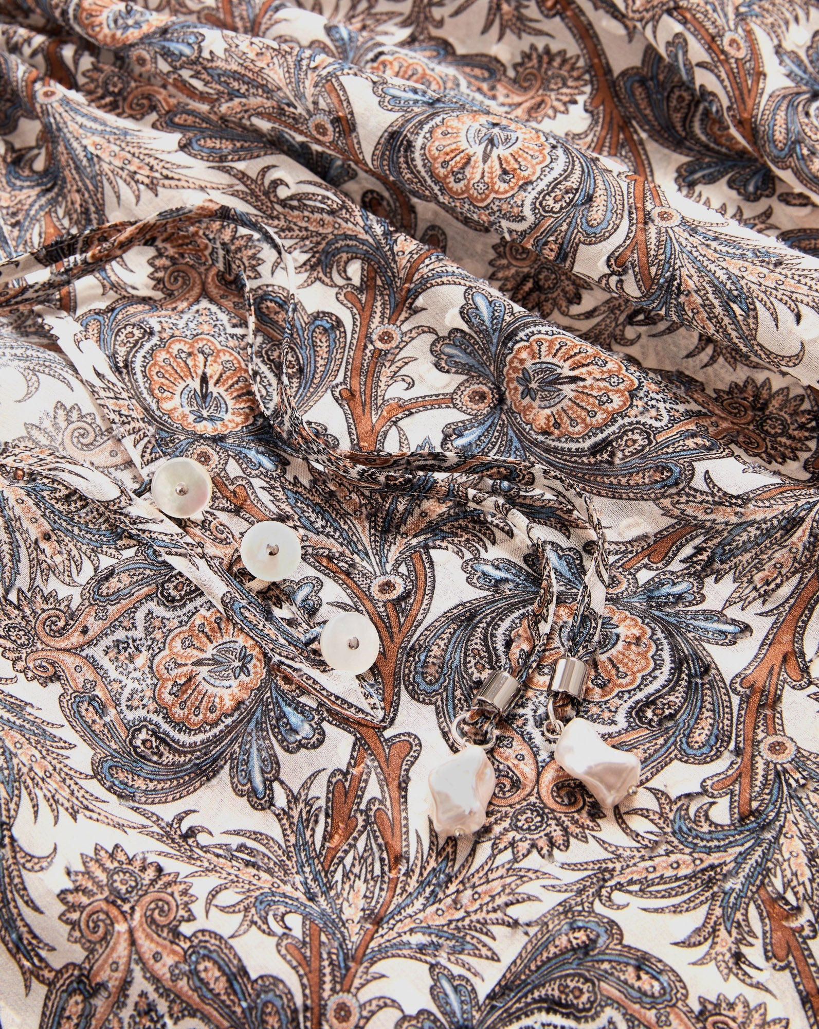 HICKORY SILK BLOUSE - 4