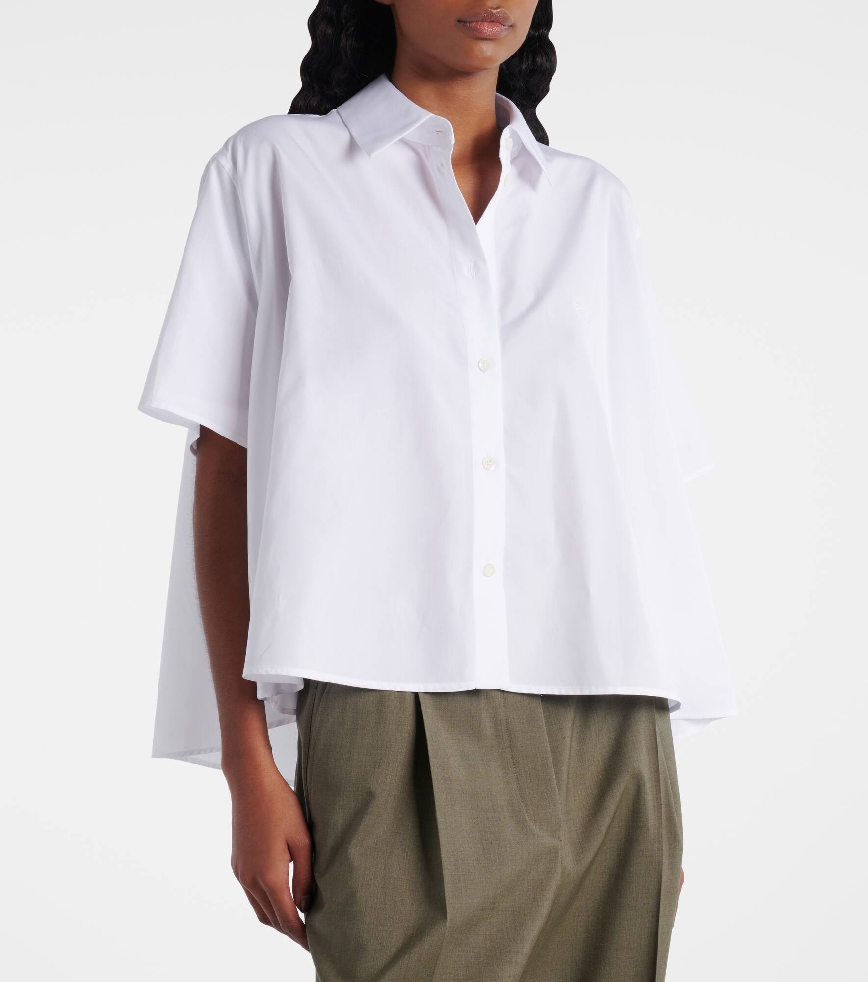 Logo oversized cotton shirt - 6
