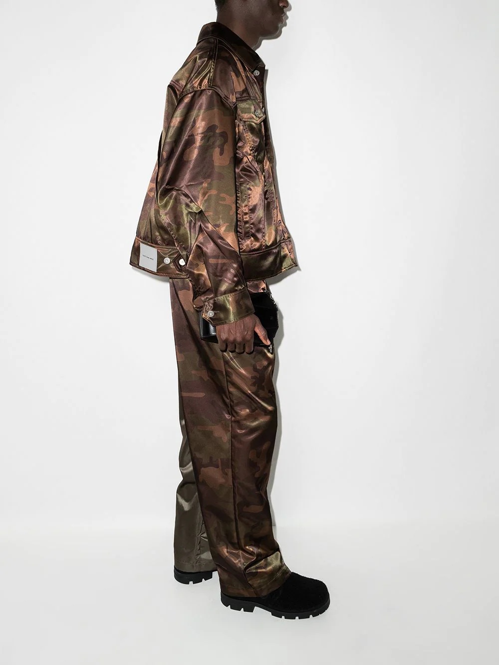 camouflage-print pleated jacket - 5