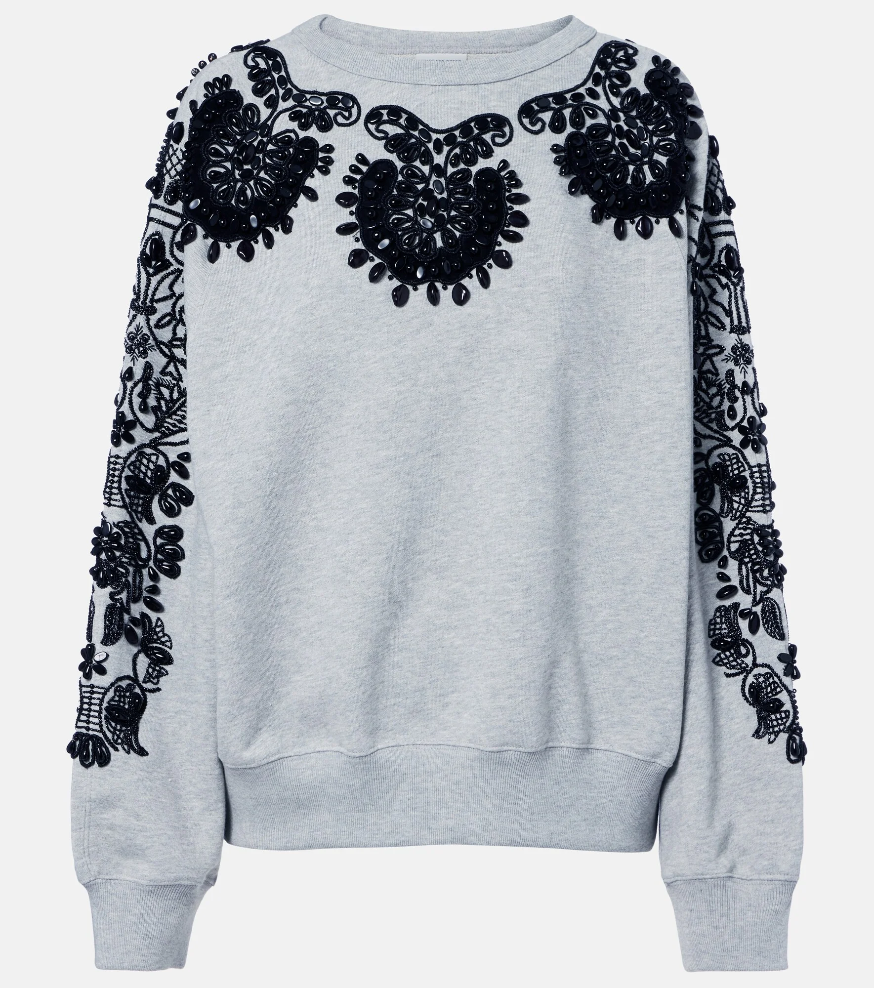Embellished cotton jersey sweatshirt - 1