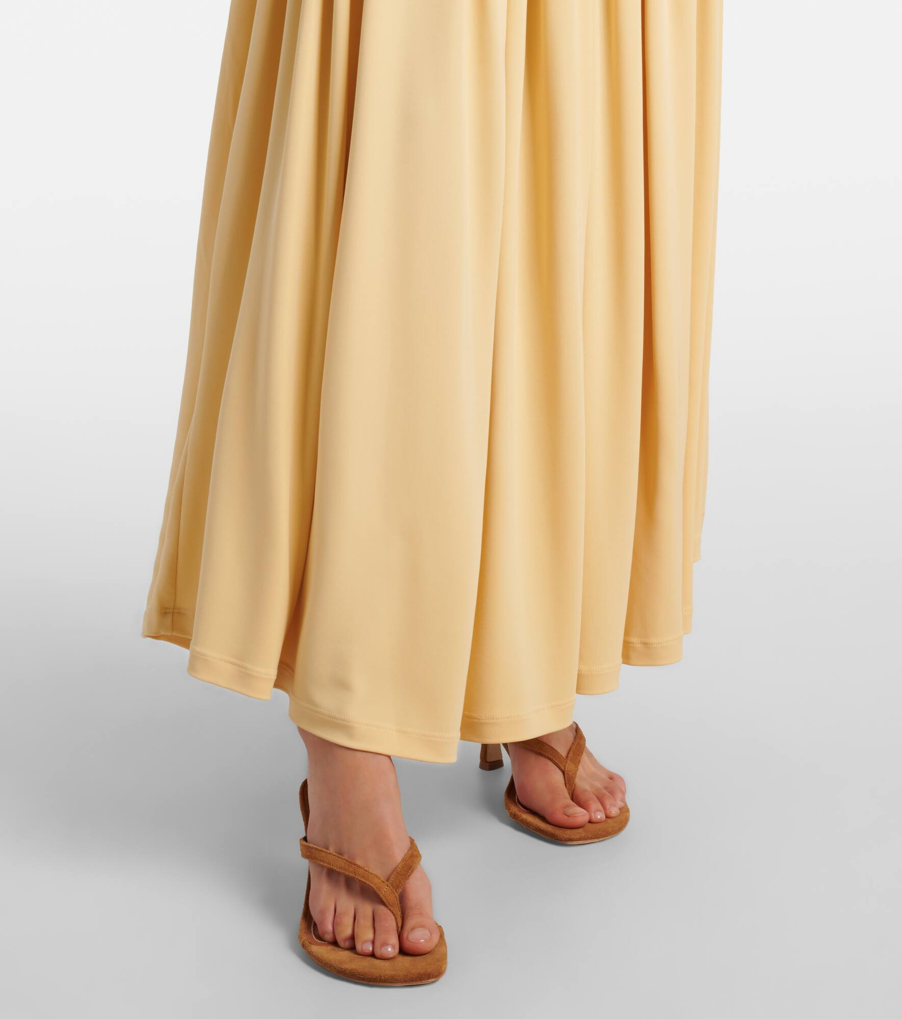 Gathered jersey maxi skirt - 5