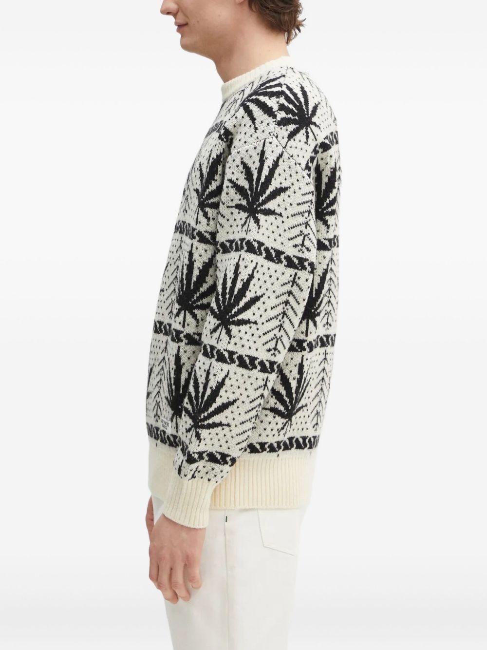 leaf-pattern sweater - 3