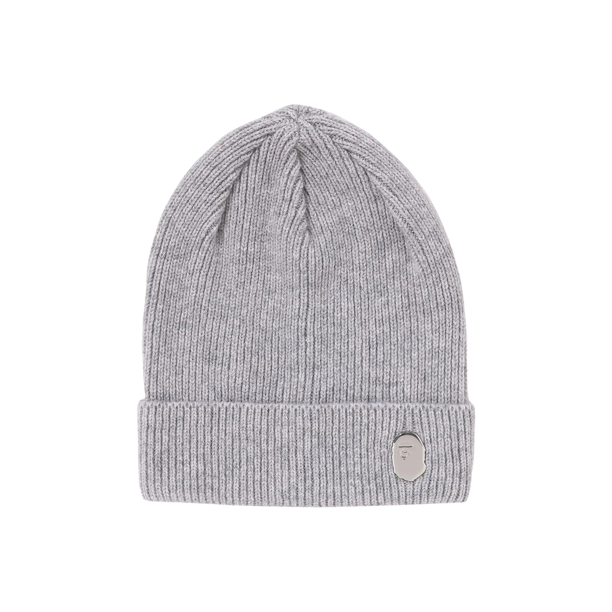 BAPE One Point Knit Cap 'Grey' - 1