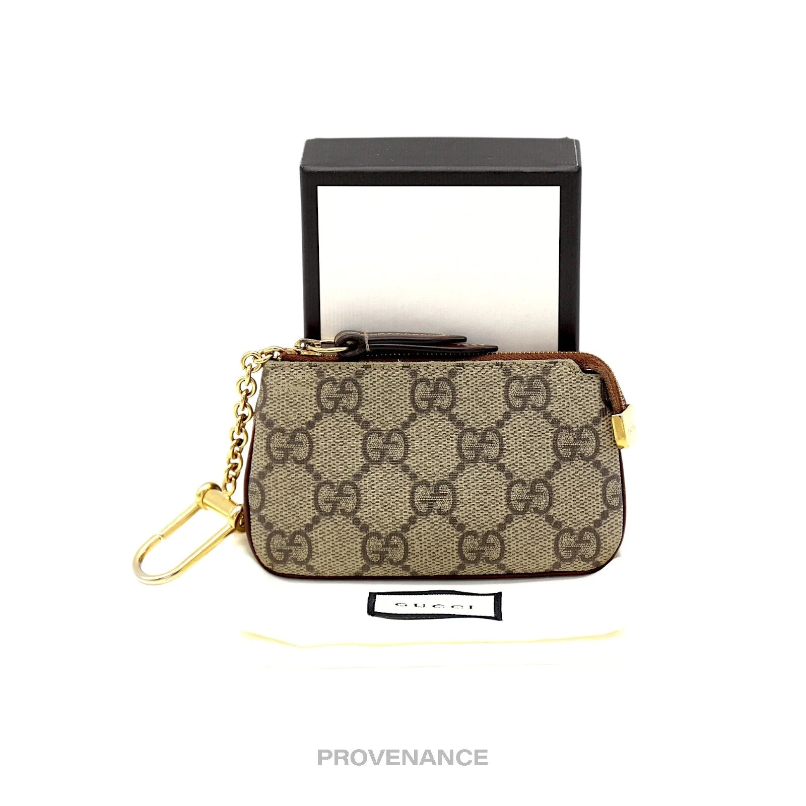 Gucci Key Pouch Cles - GG Supreme Brown - 1