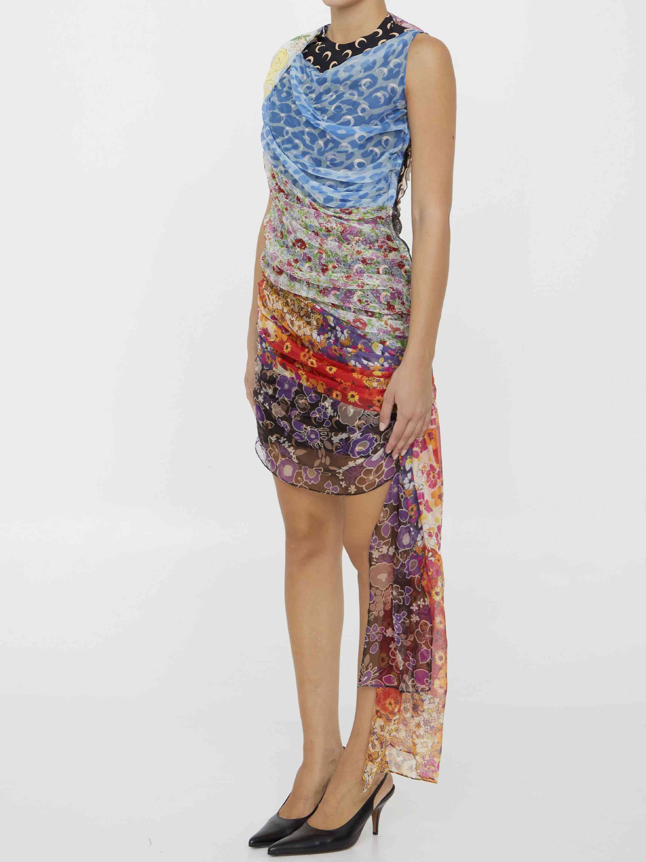 Marine Serre Women Regenerated Scarves Dress - 2