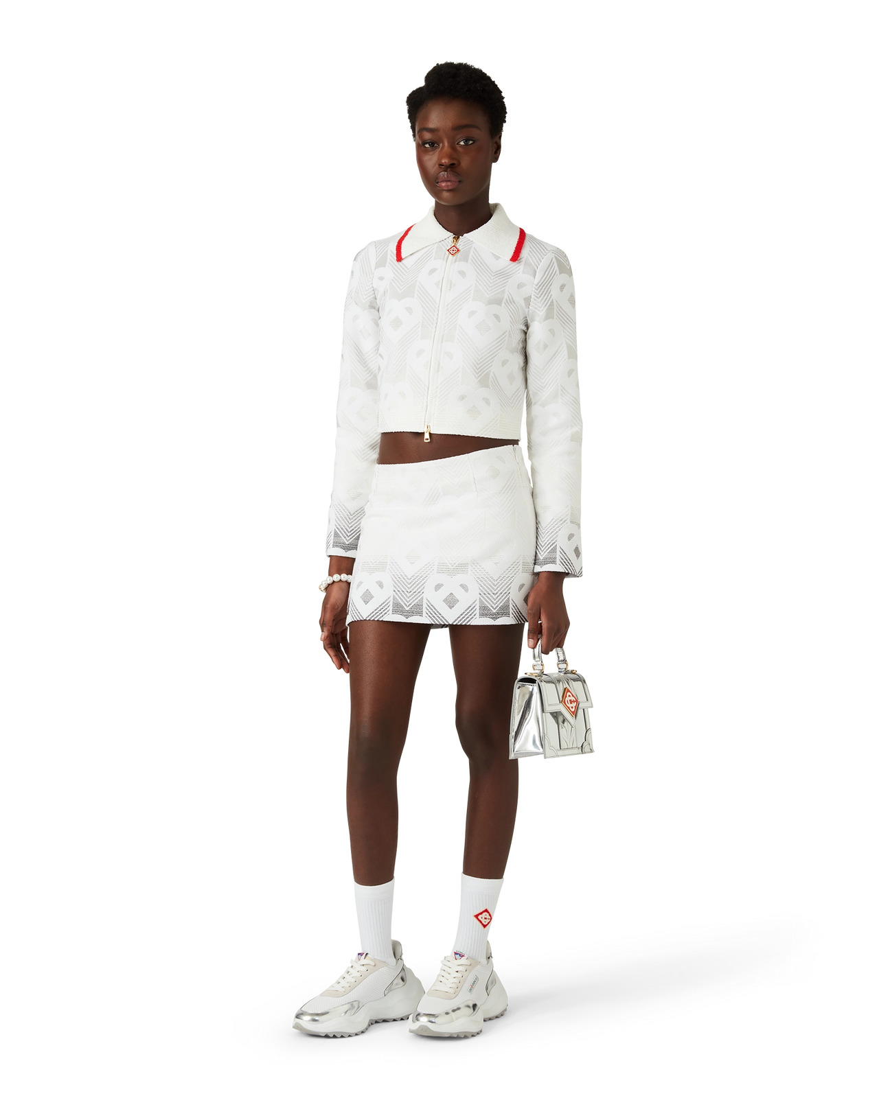 Gradient Heart Monogram Towelling Mini Skirt | Casablanca Paris - 2