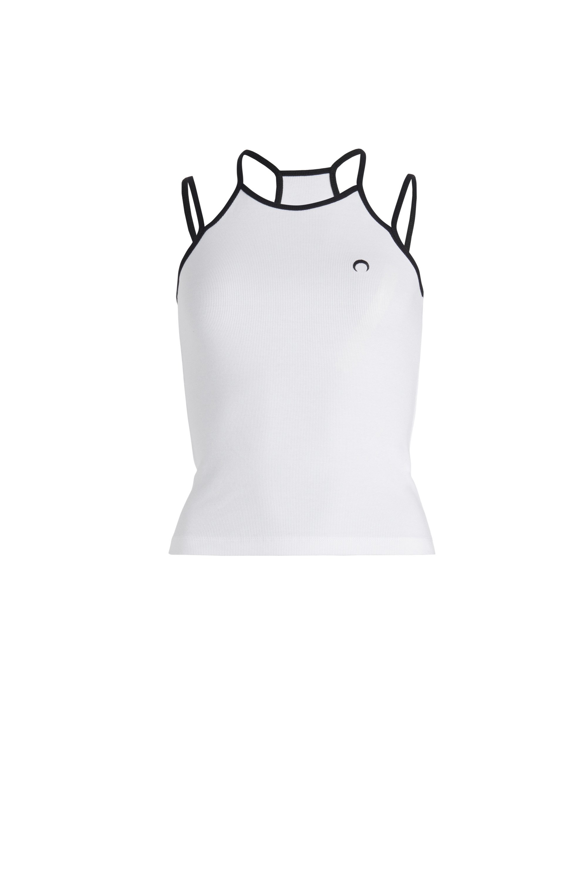 マリーンセル　ORGANIC COTTON TENNIS COURT TOP SSENSE Exclusive White Tennis Court Tank Top by Marine Serre