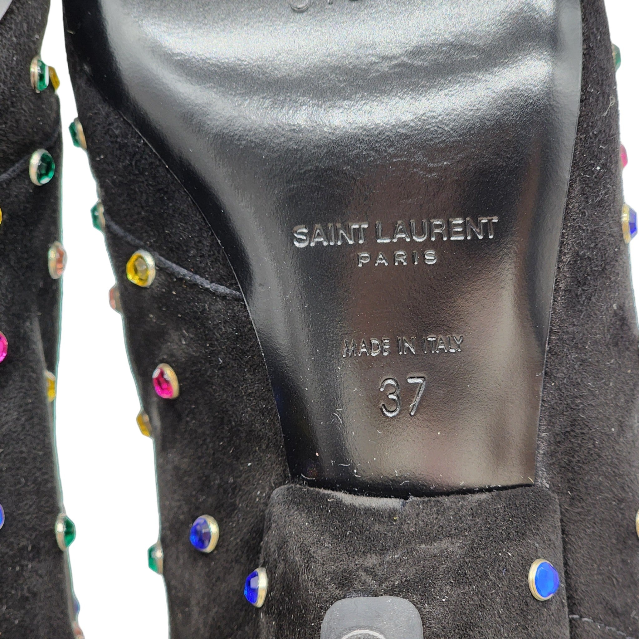 Saint Laurent Blaze 45mm Crystals Booties - 8