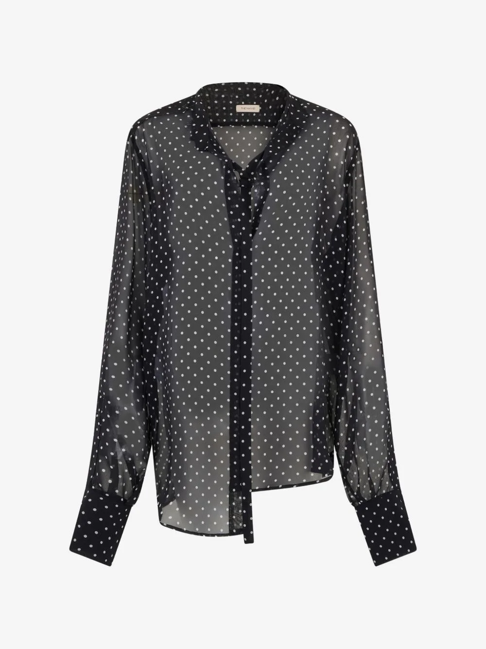 polka-dot asymmetric blouse - 1