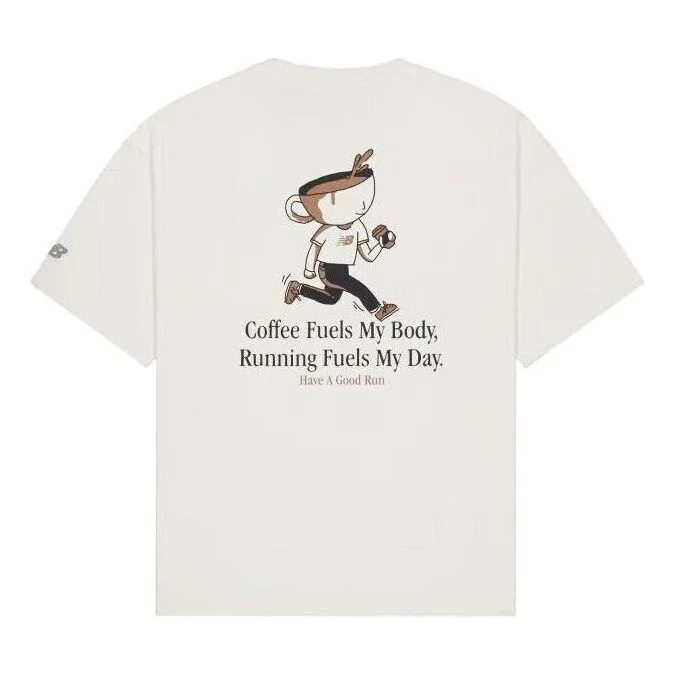 New Balance Coffee Graphic T-Shirt 'White' NEE25021-CRE - 1