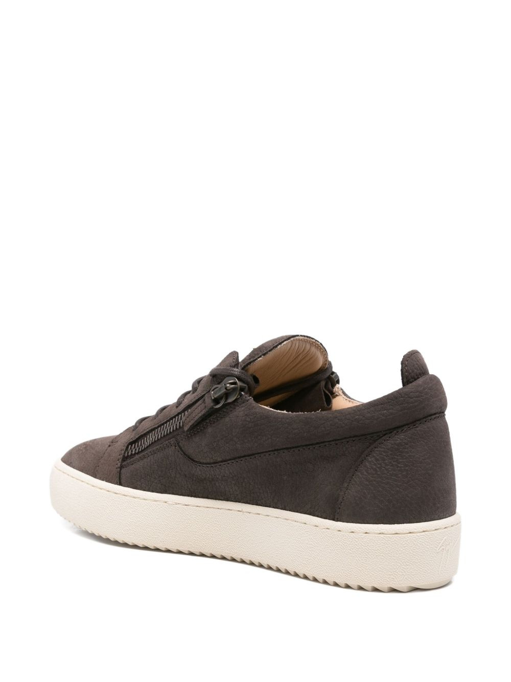 lace-up leather trainers - 3
