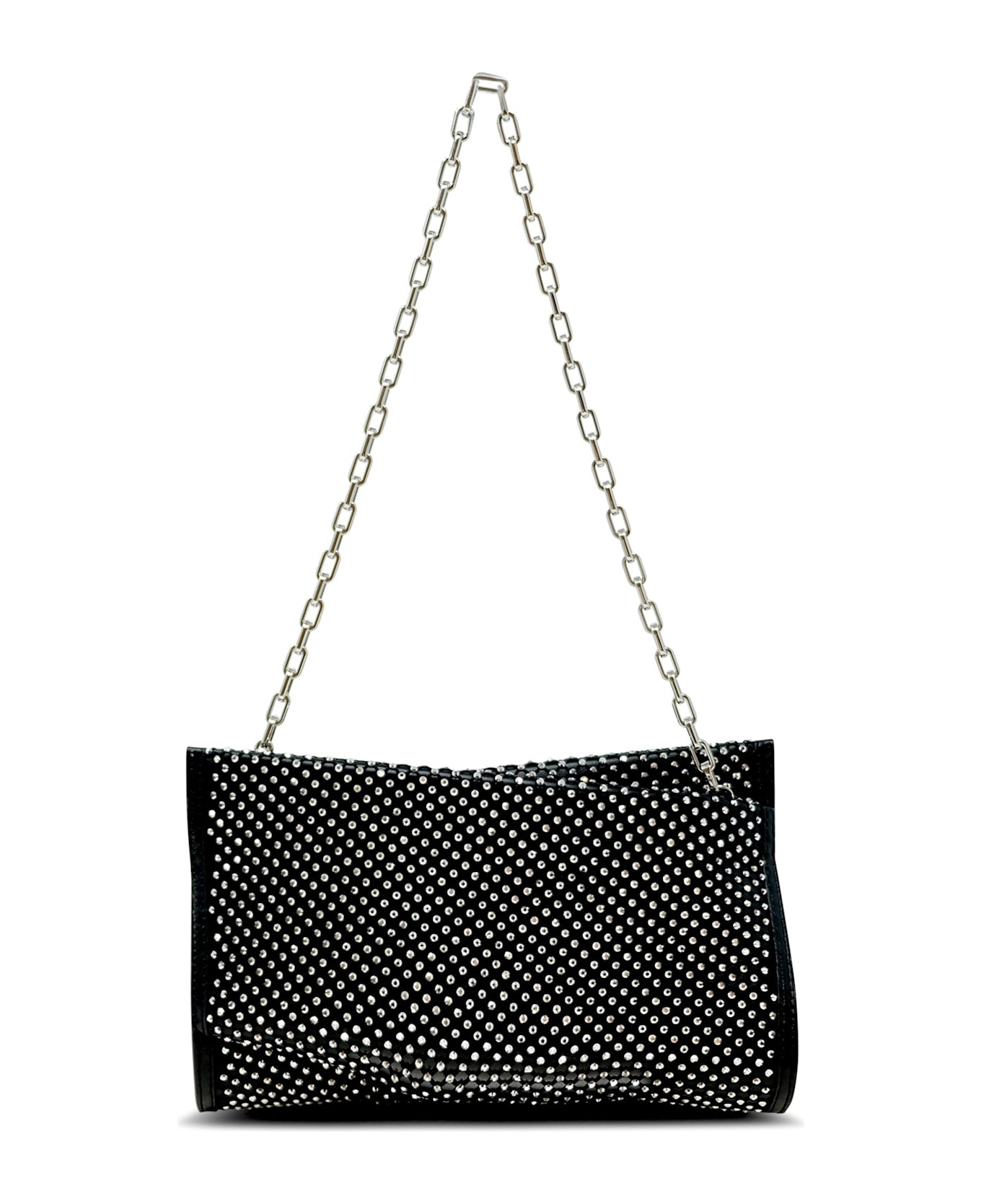 Christian Louboutin Black And Silver Loubitwist Nappa Strass Shoulder Bag - 3