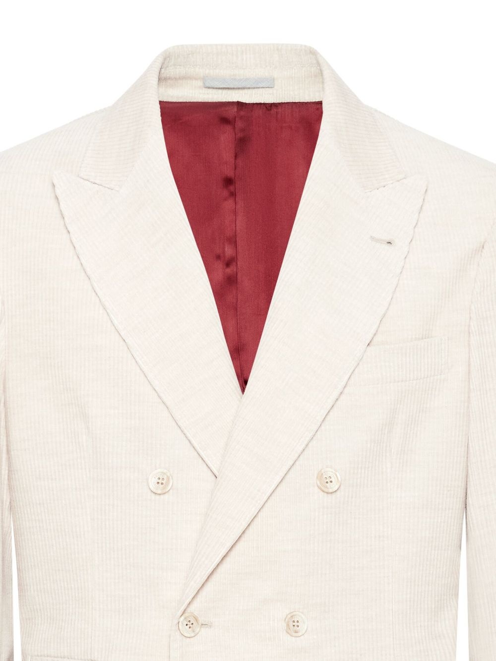 double-breasted corduroy blazer - 2