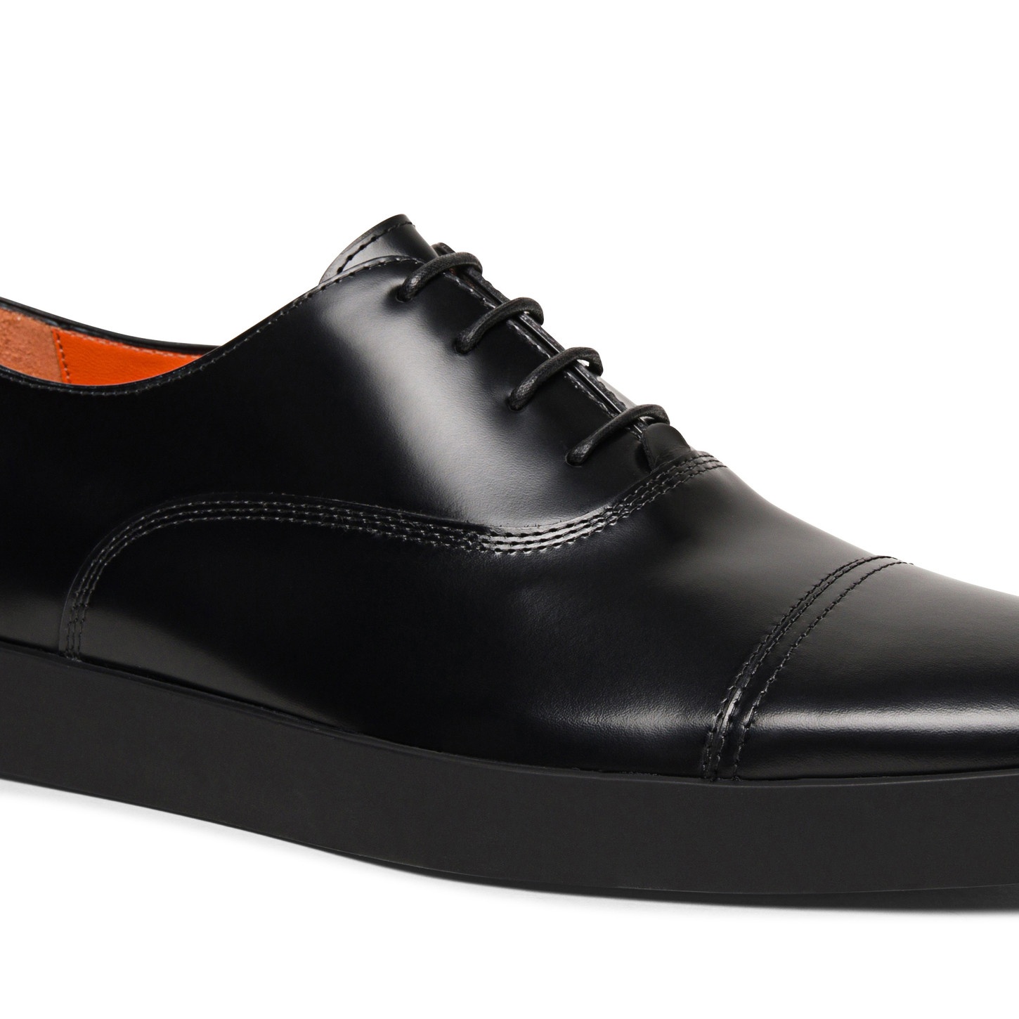 Men’s black shiny leather Derby shoe - 5
