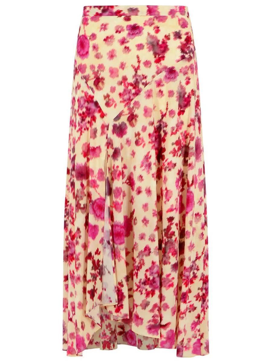 Isabel Marant 'Sakura' Pink Stretch Silk Skirt - 1