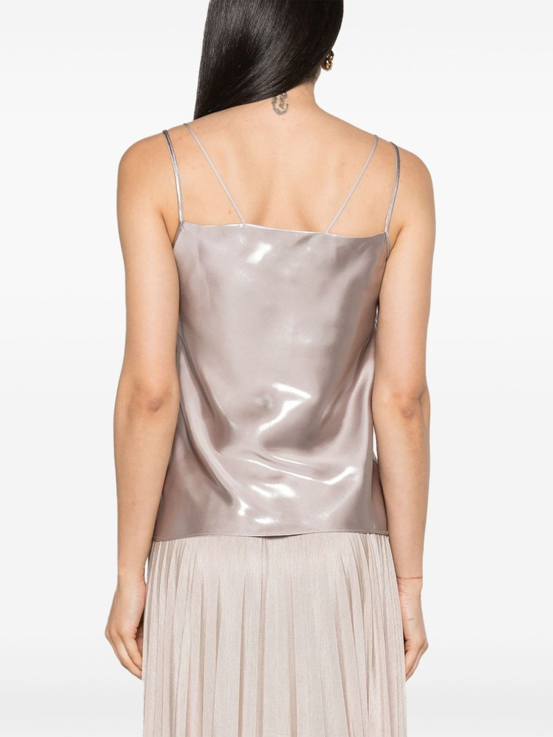 V-neck metallic-sheen tank top 4
