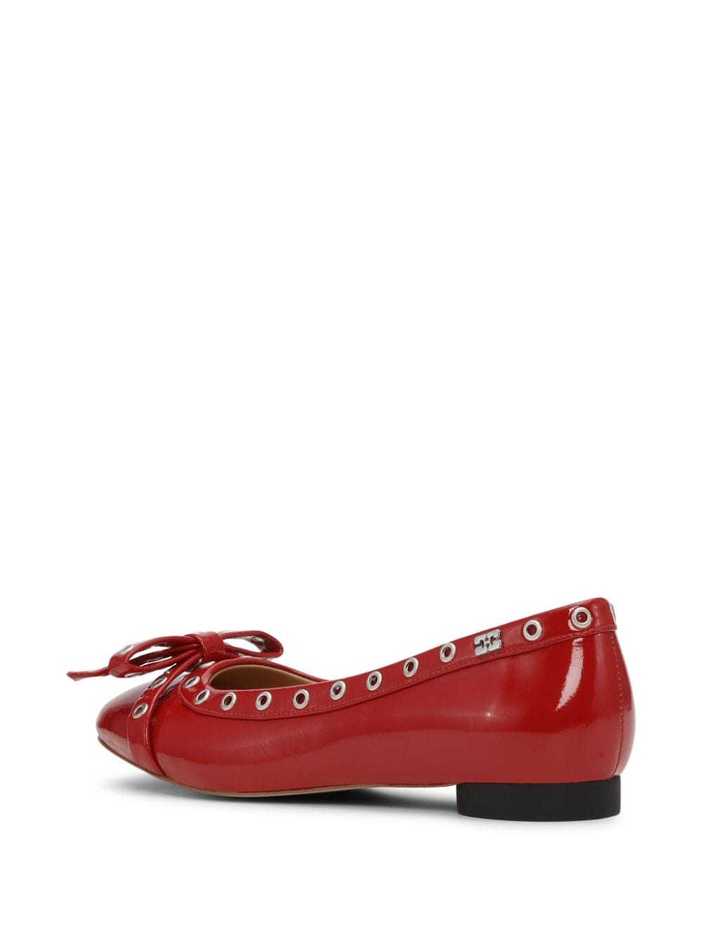 eyelet detailing ballerina shoes - 3
