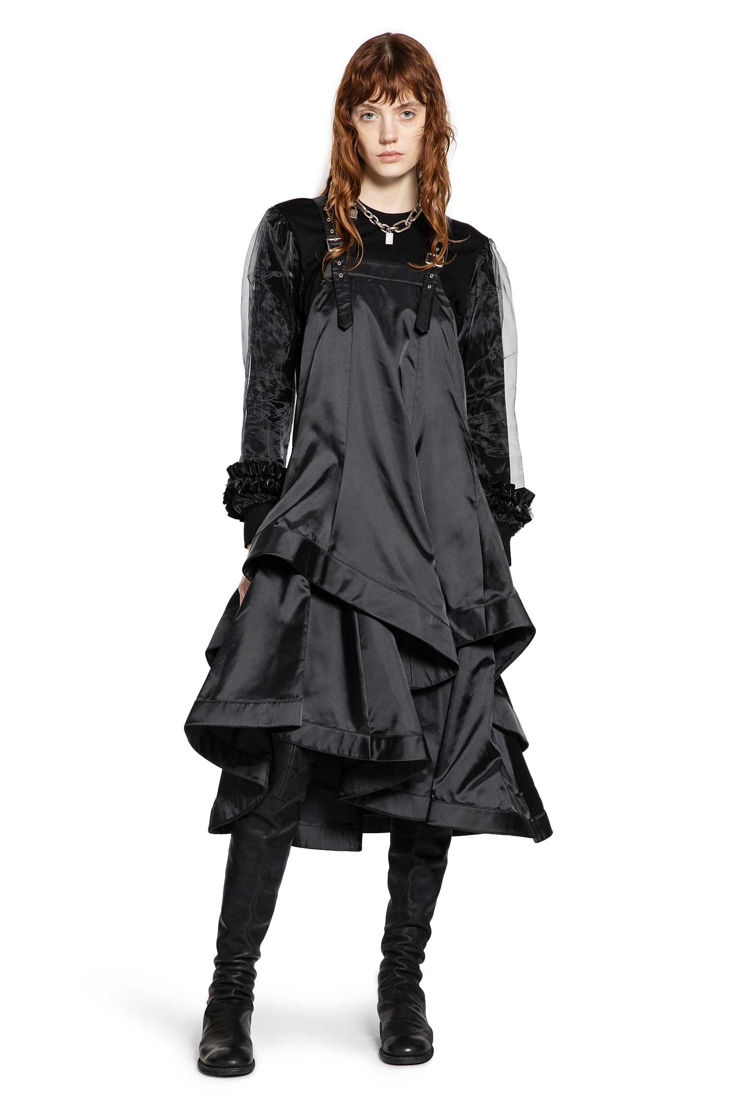 Wool Jersey And Tulle Long Sleeve T-shirt - 6