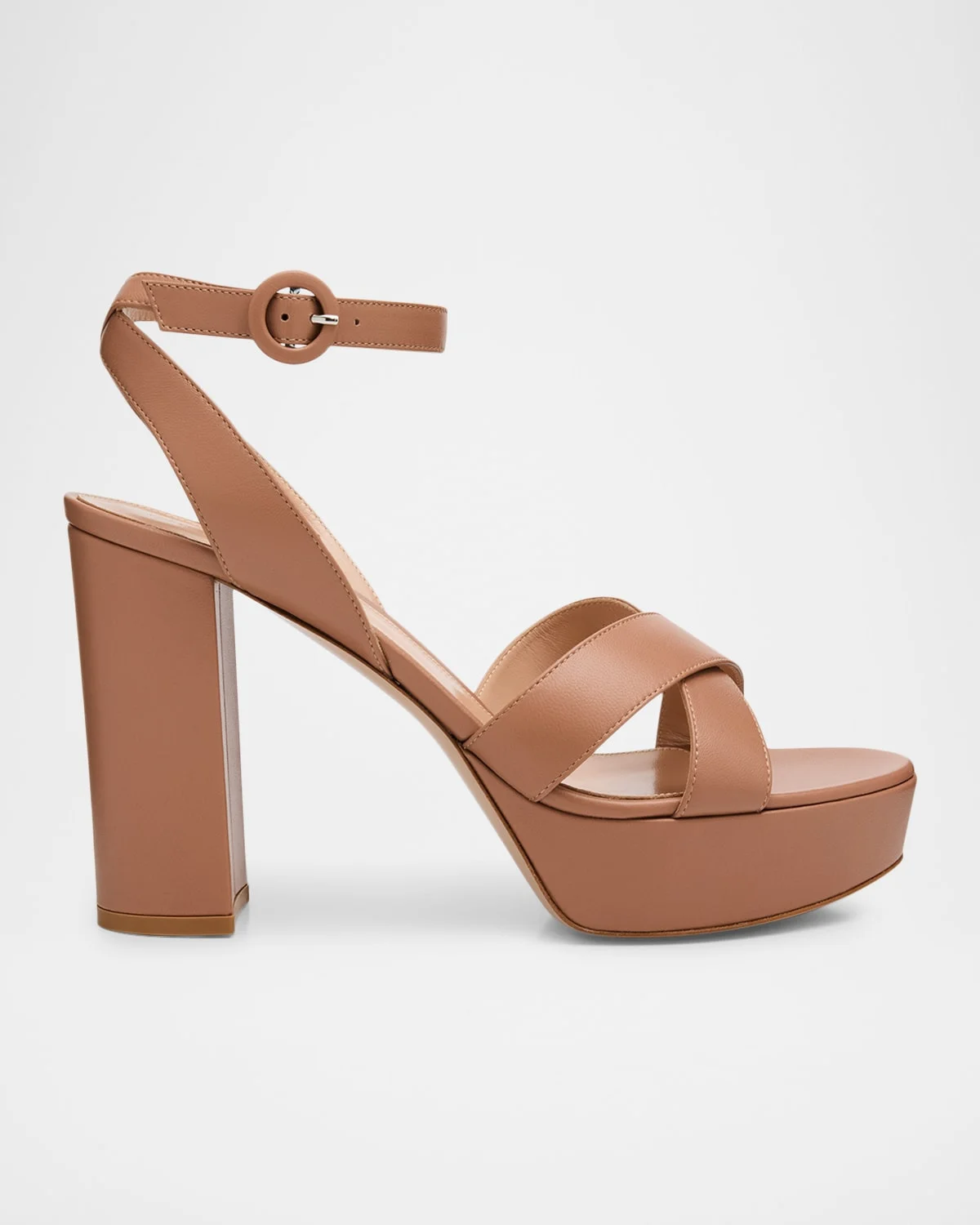 Crisscross Ankle-Strap Platform Sandals - 1