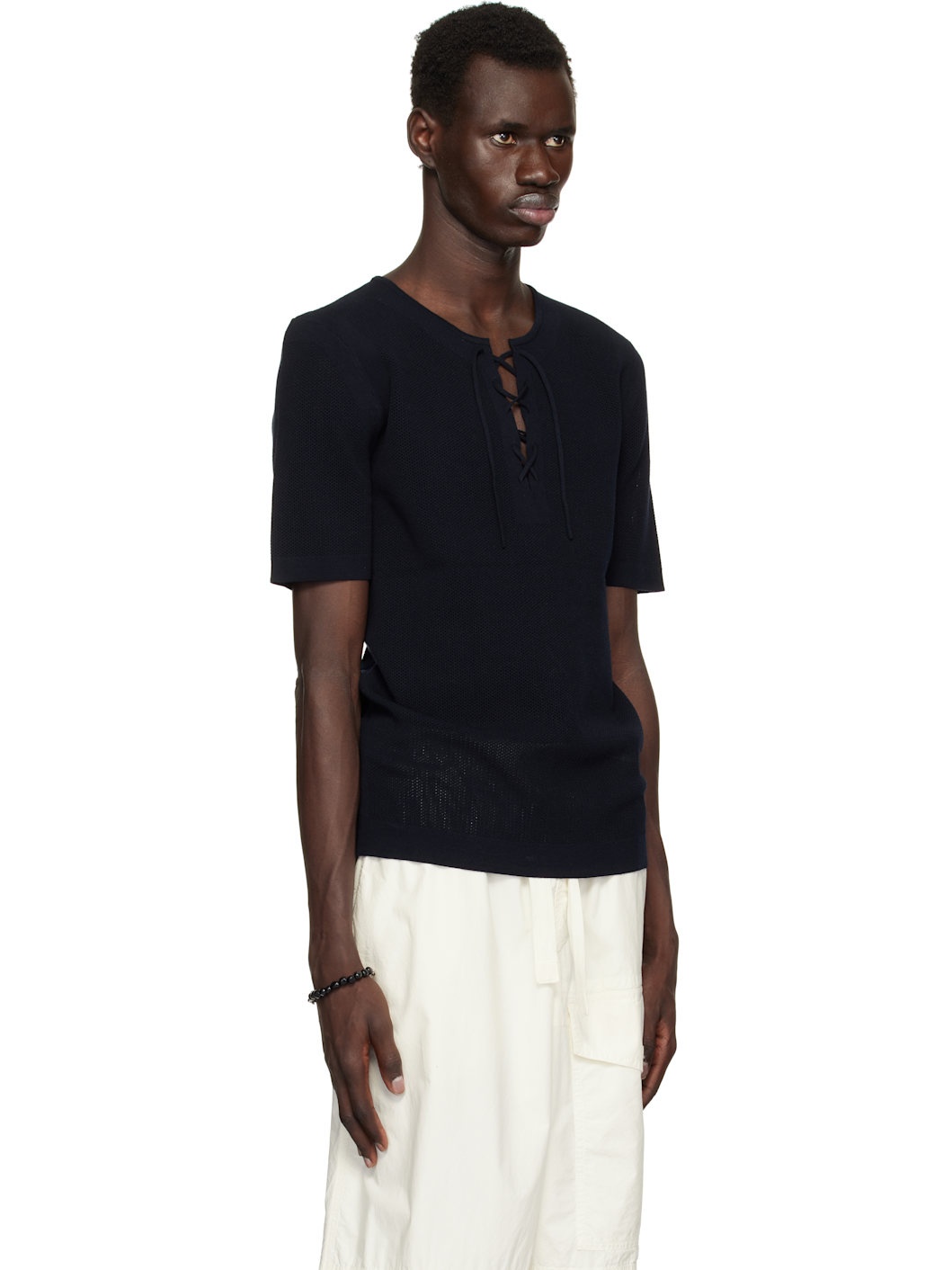 Navy Knit T-shirt - 2