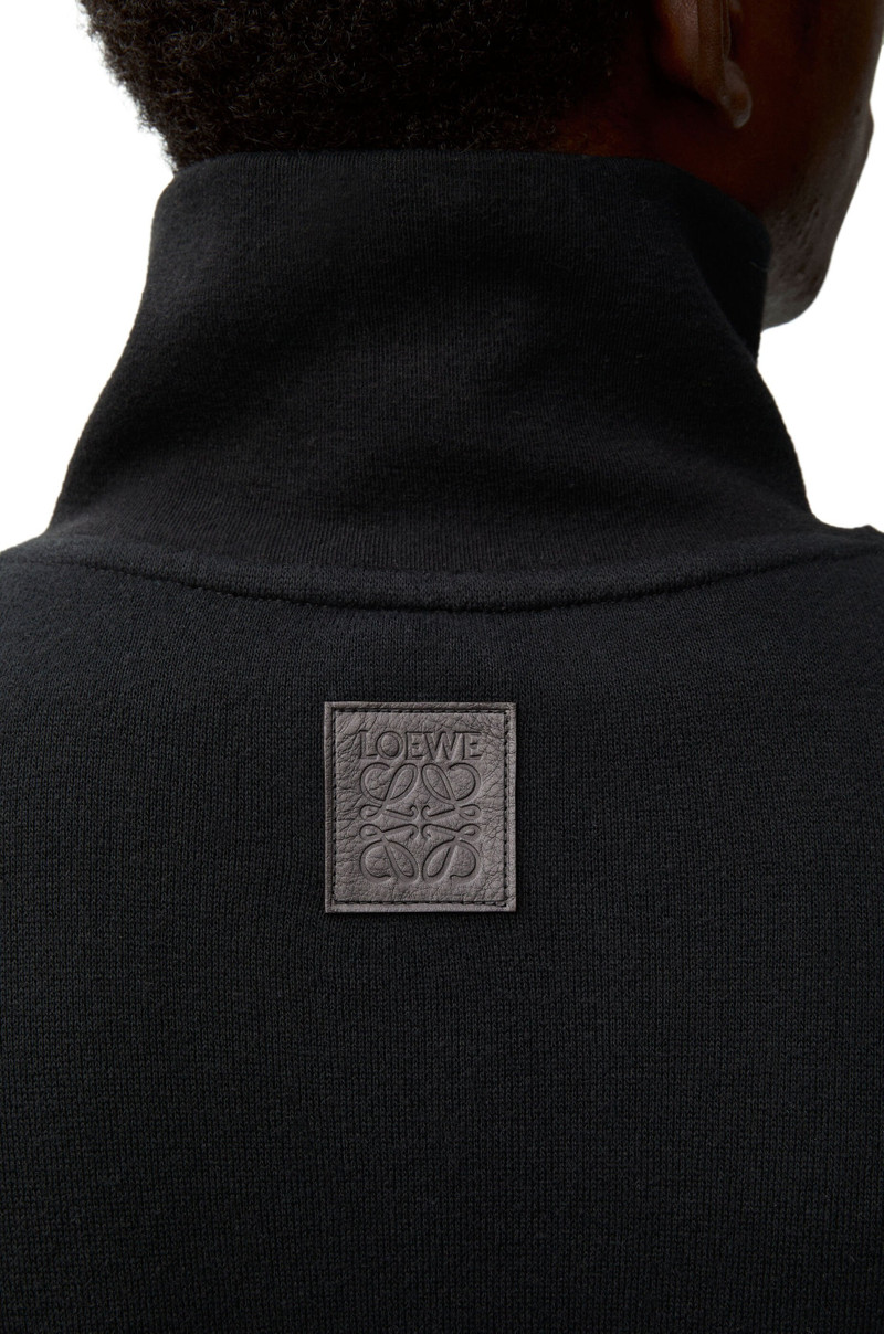 Zip-up sweatshirt in cotton and cashmere 5