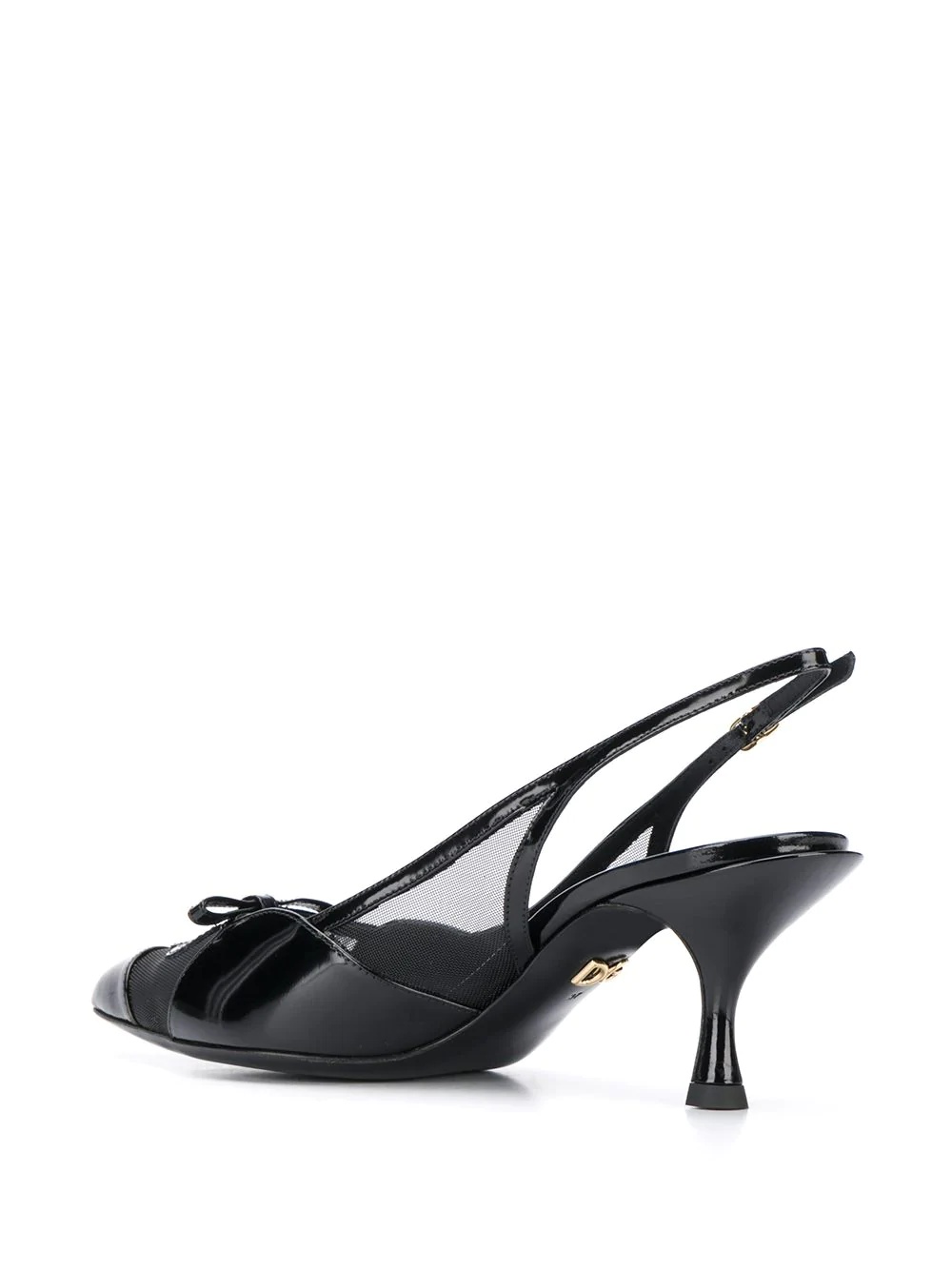 mesh panel 60mm slingback pumps - 3