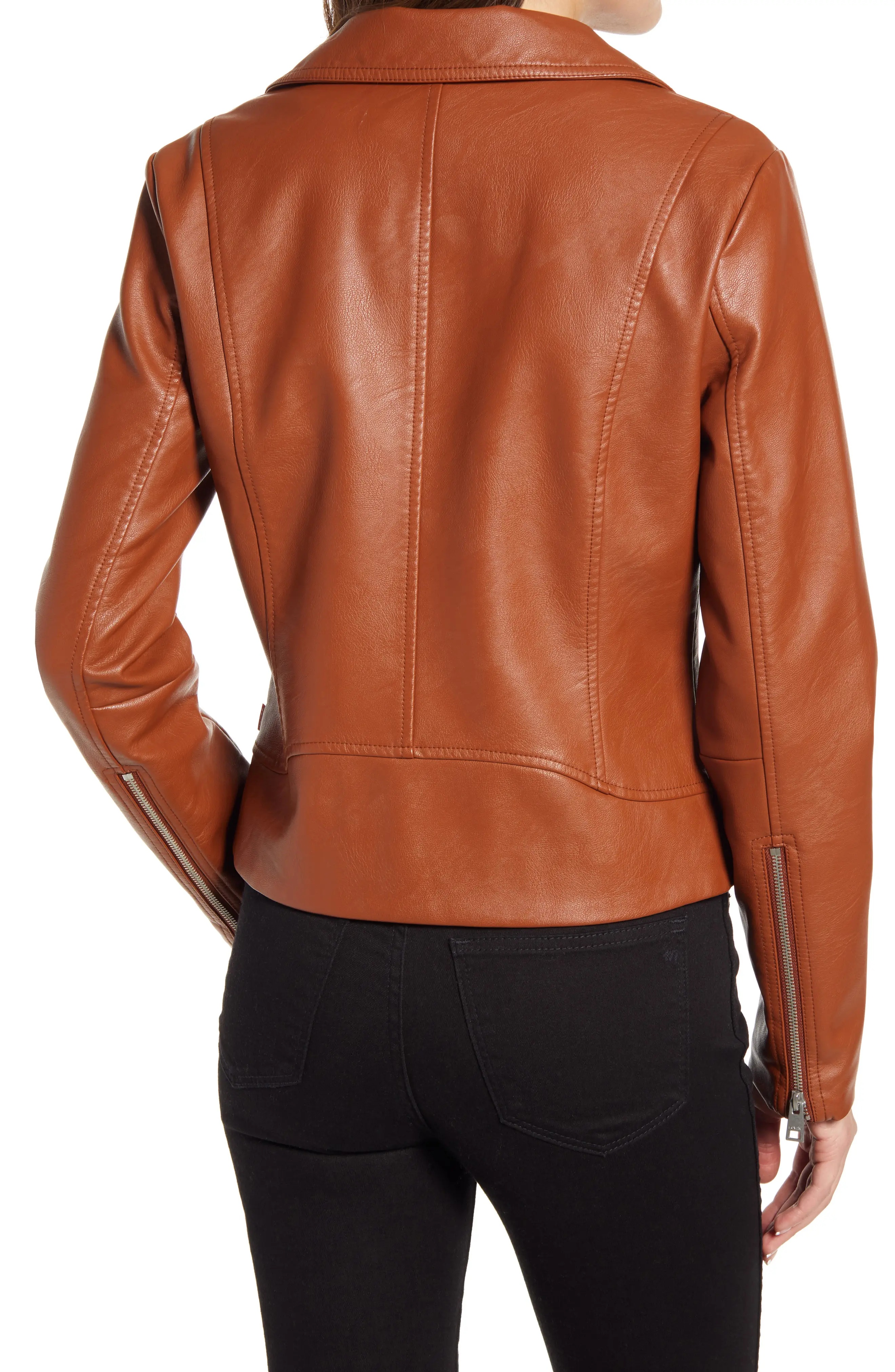 Faux Leather Moto Jacket - 2