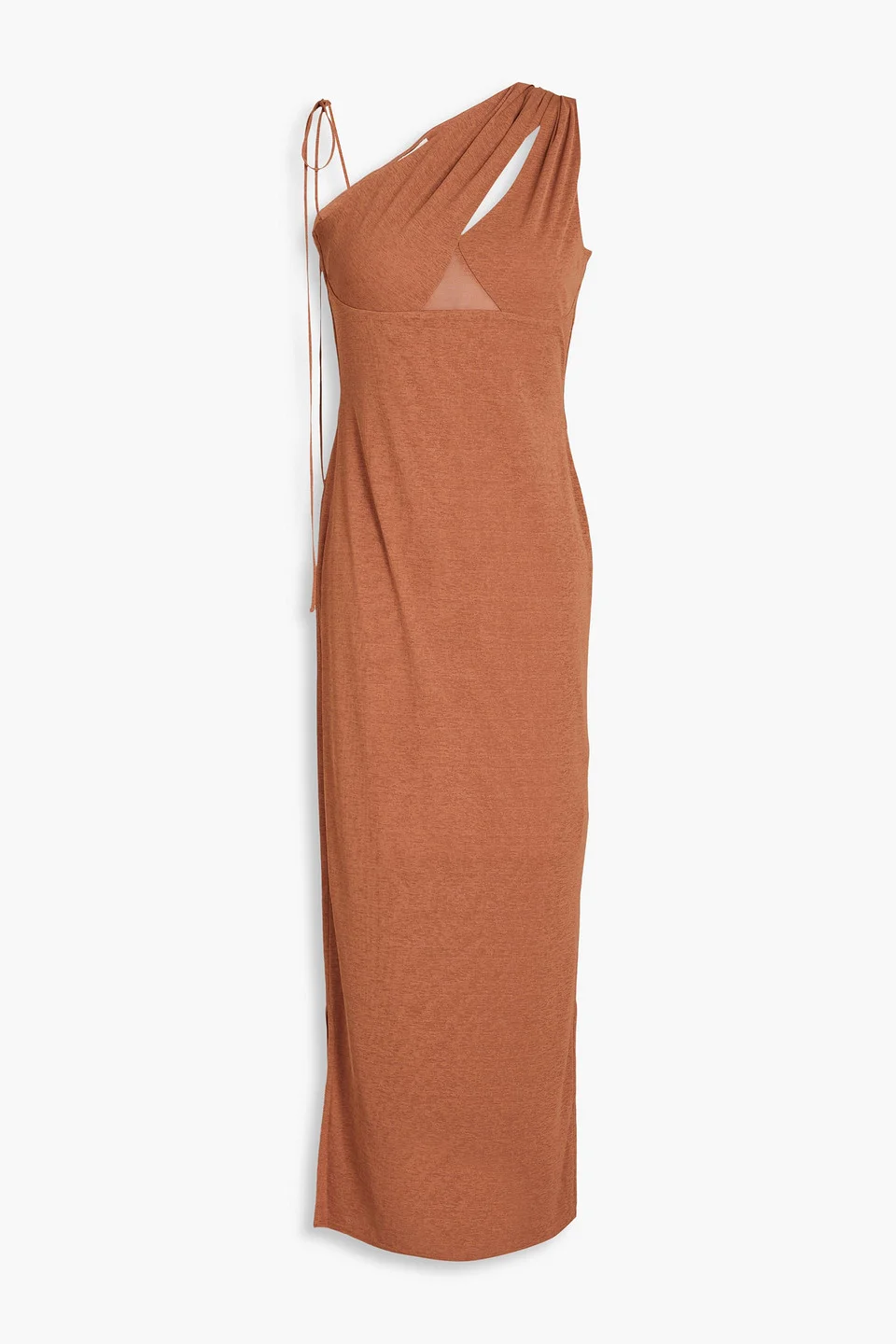 One-shoulder cutout jersey midi dress - 1