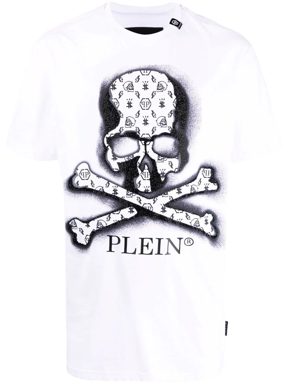 skull-print logo T-shirt - 1