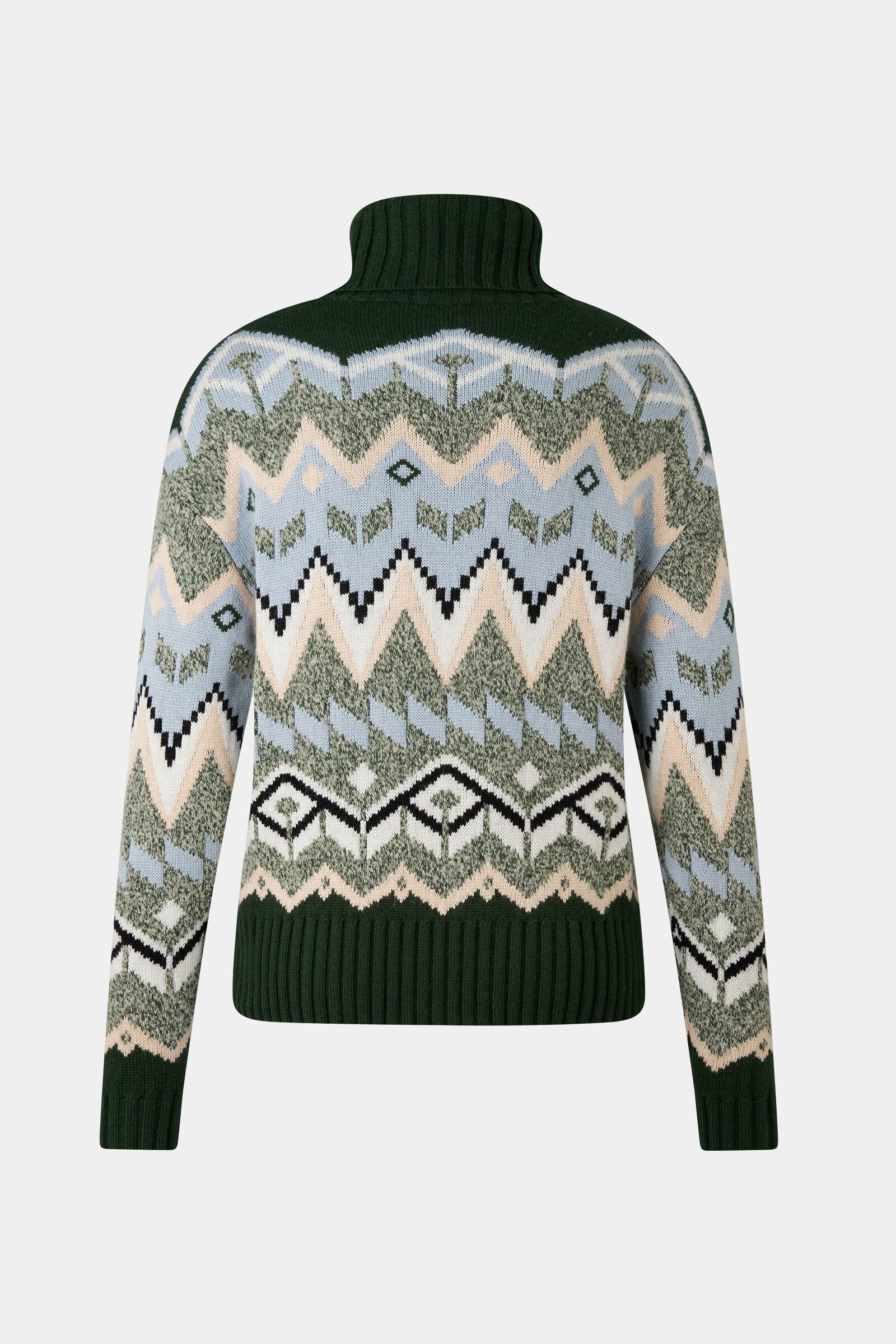 Norwegian pullover Raegan in Green/beige/light blue - 2