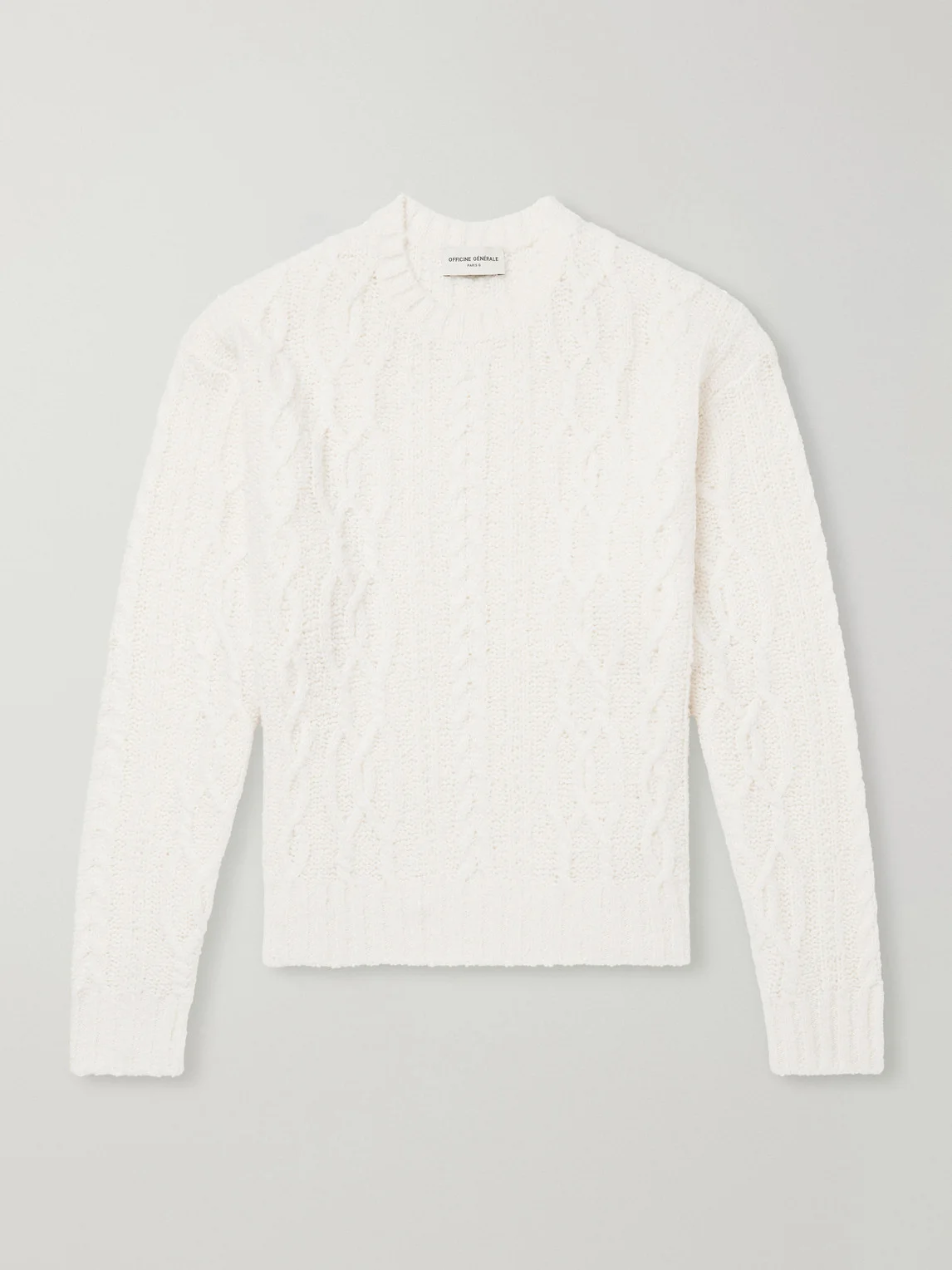 Remy Cable-Knit Wool-Blend Bouclé Sweater - 1