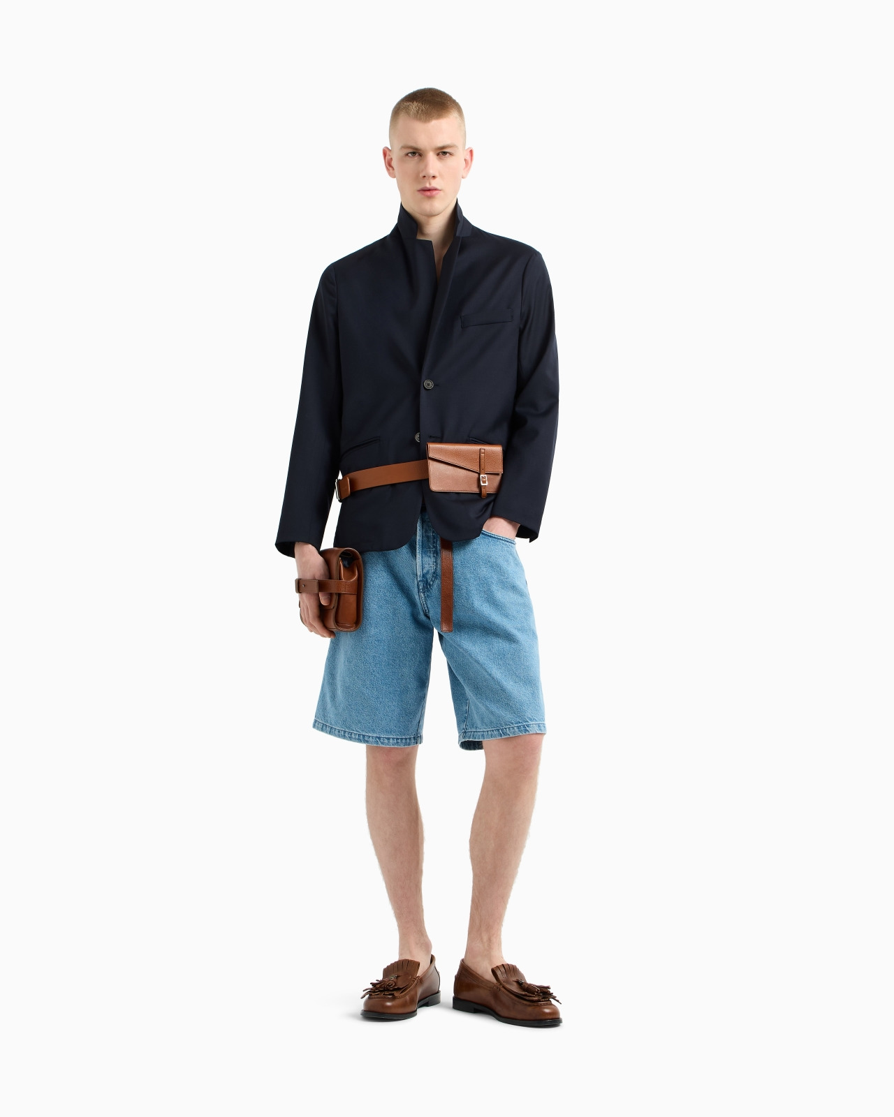SINGLE-BREASTED JACKET IN A LIGHTWEIGHT VIRGIN-WOOL BLEND TWILL - 2