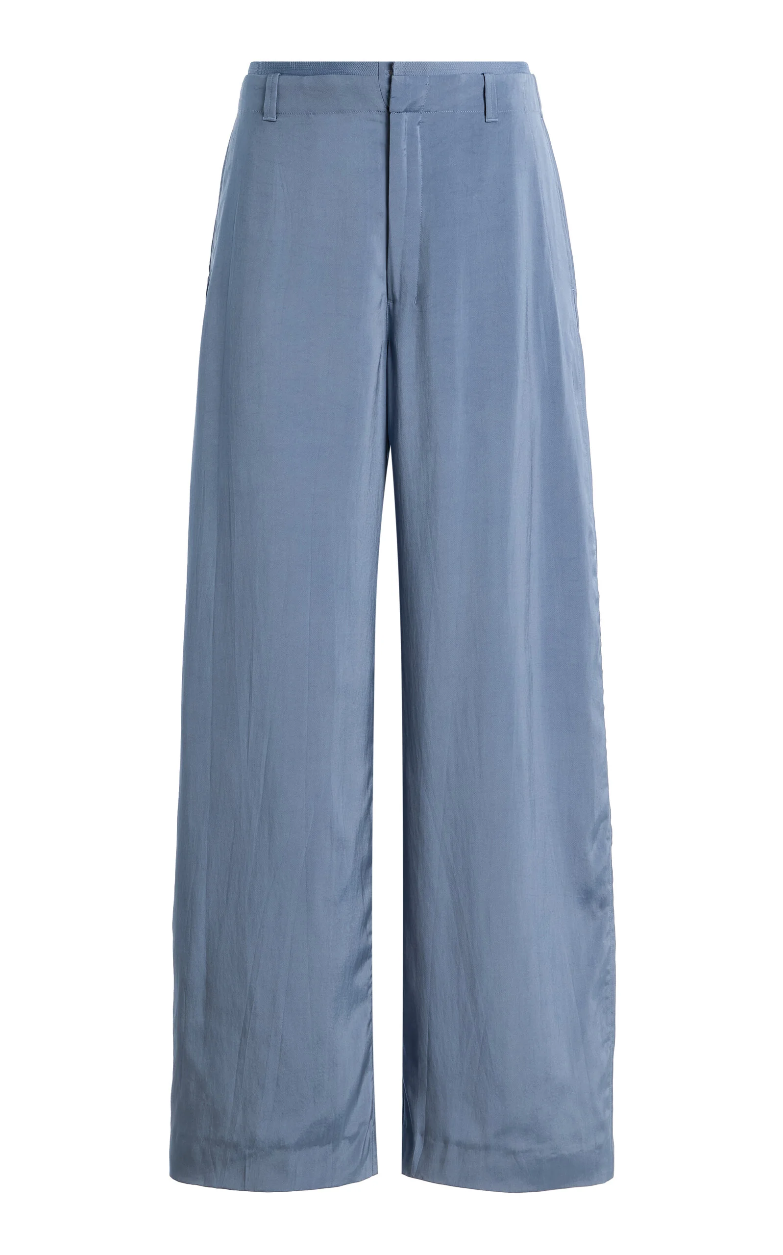 Creased Soft Pants blue - 1