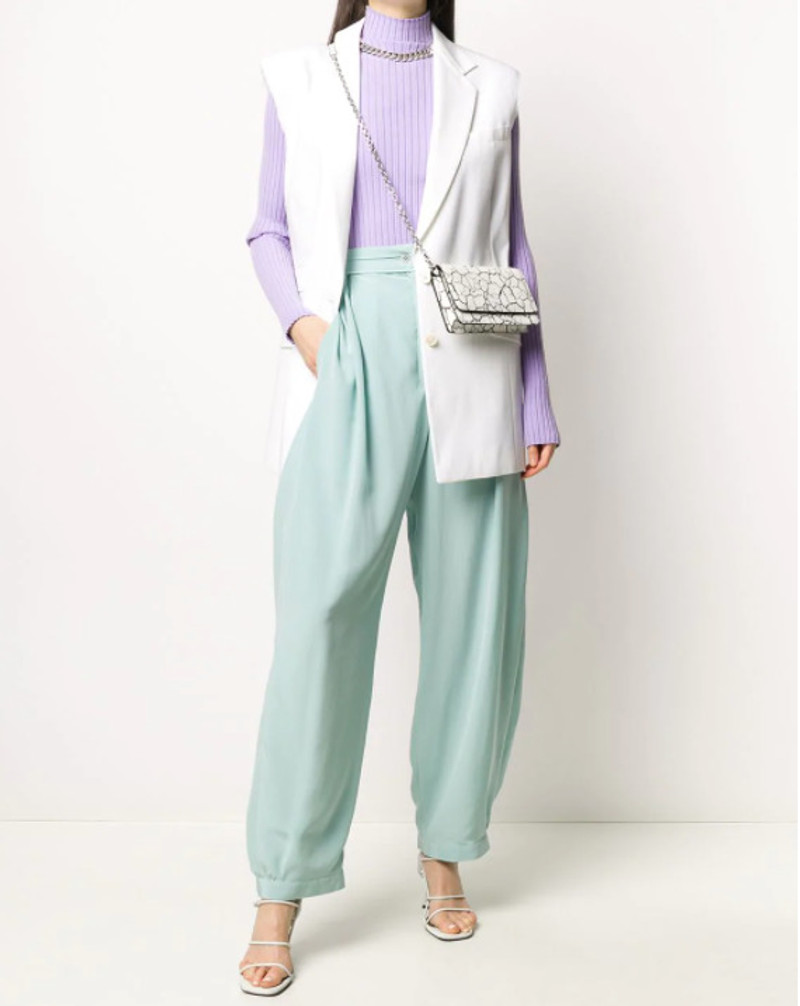 Maison Margiela CRACKED-EFFECT CLUTCH - WHITE/BLACK outlook