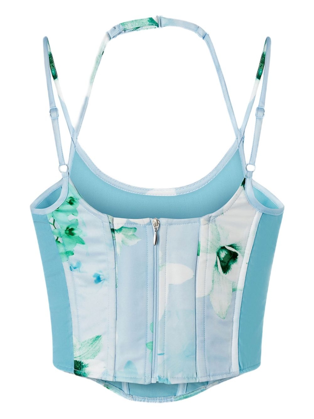floral-print corset - 2