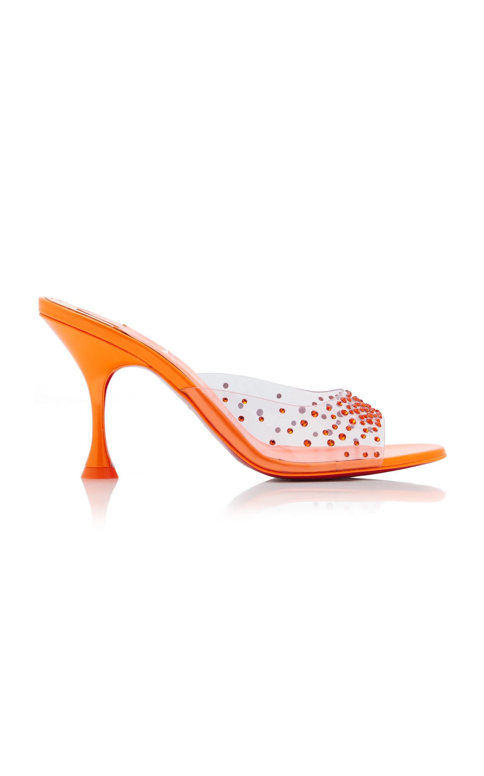Degramule Strass Patent Leather and PVC Sandals orange - 1