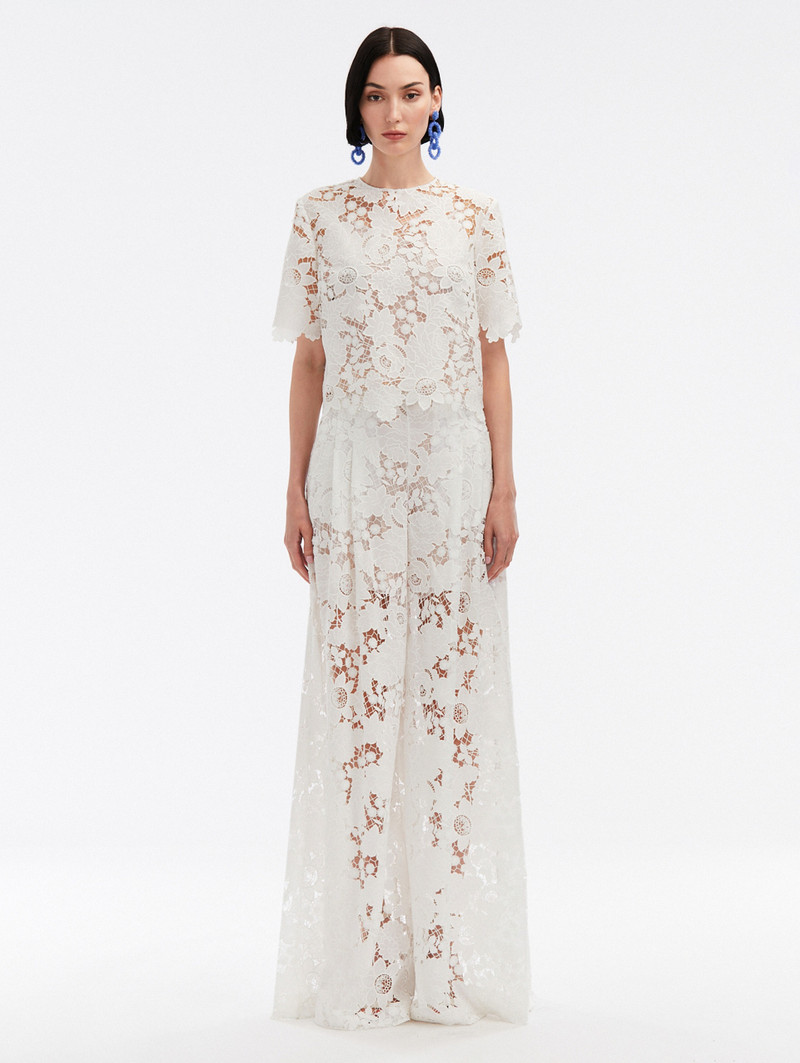 MIXED BOTANICAL GUIPURE LACE PANT 1