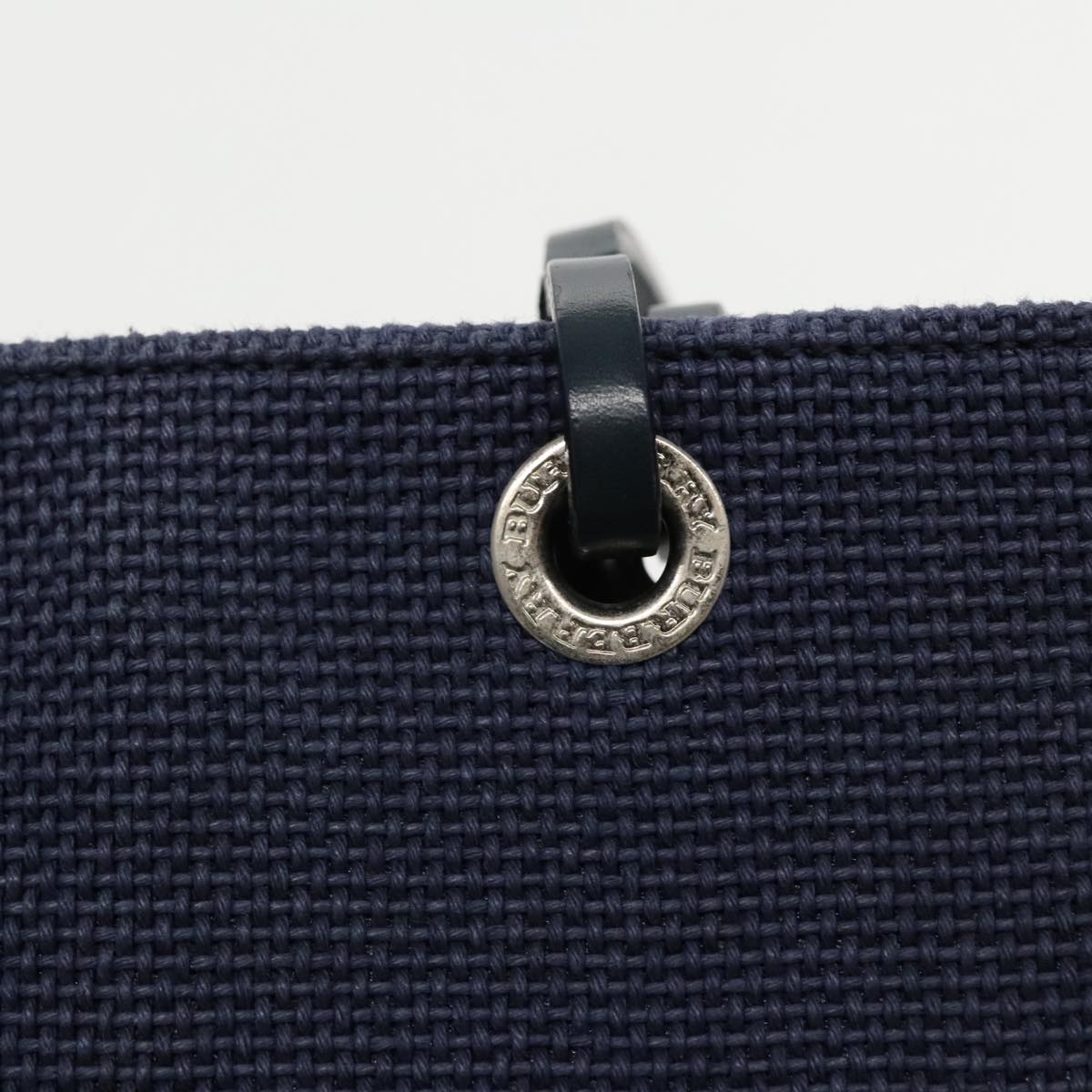 Burberry Nova Check Tote Bag Canvas Navy Silver - 10