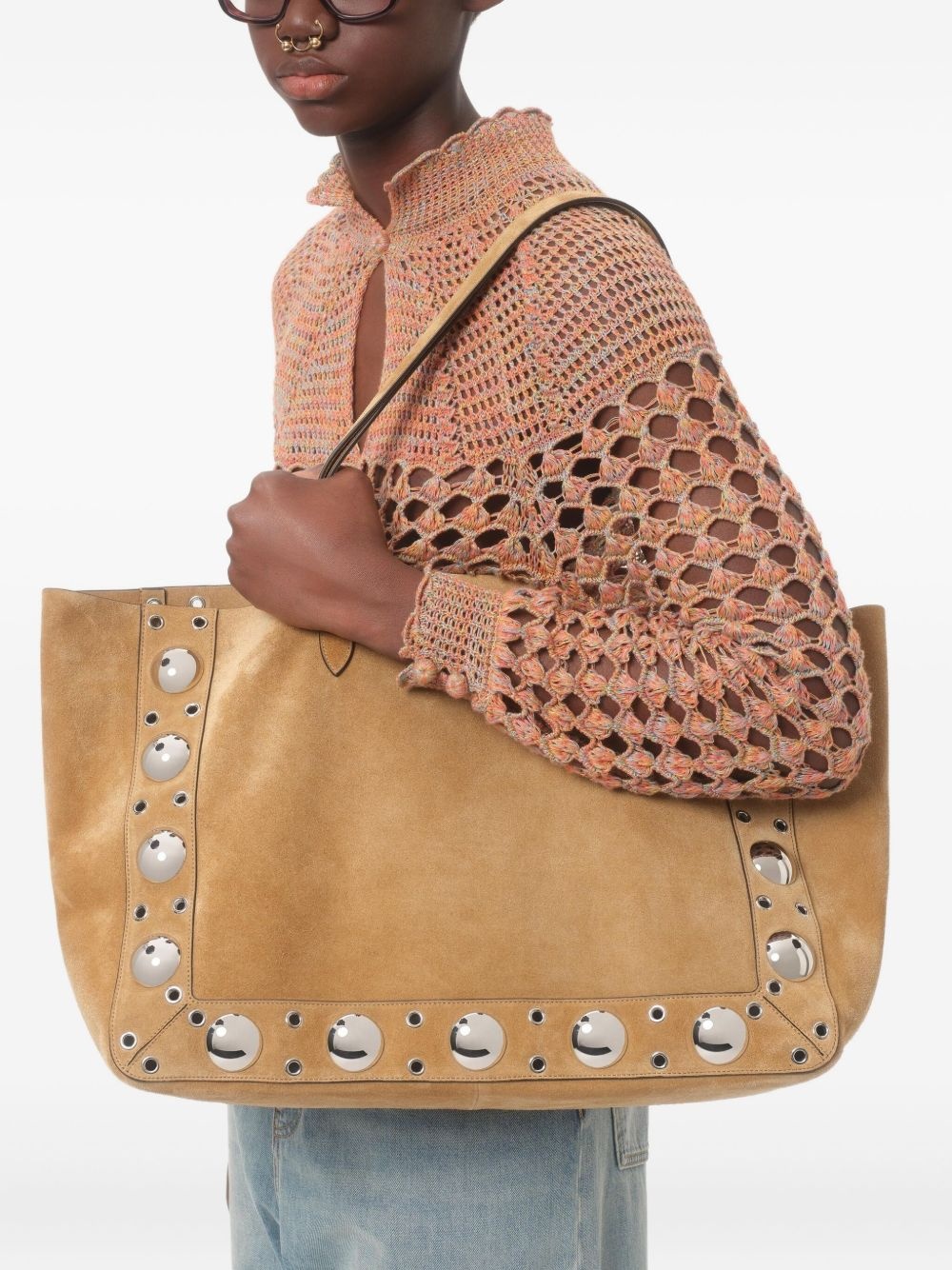 large Nellcôte suede shopping bag - 7