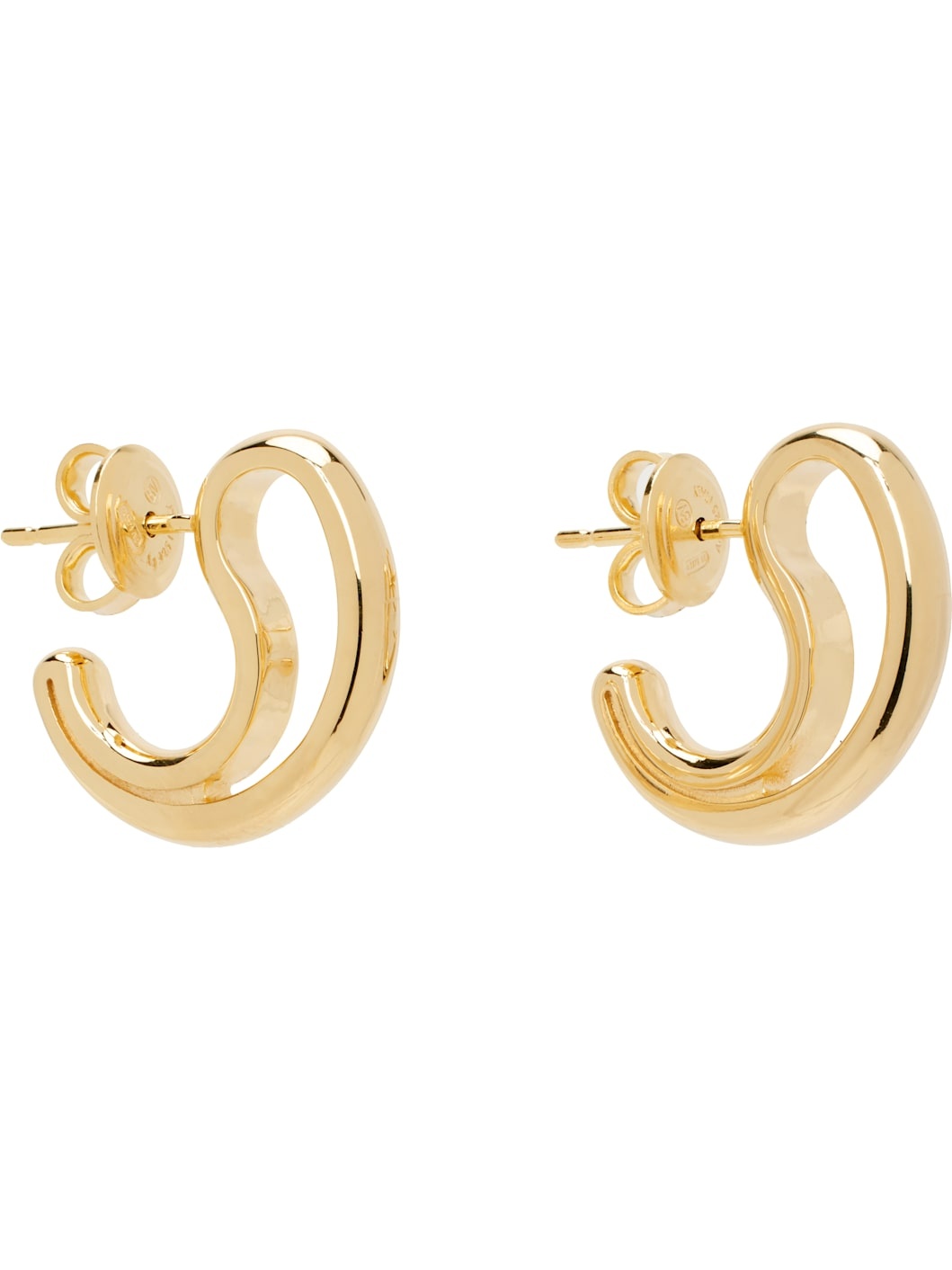 Gold Frills Small Earrings - 2
