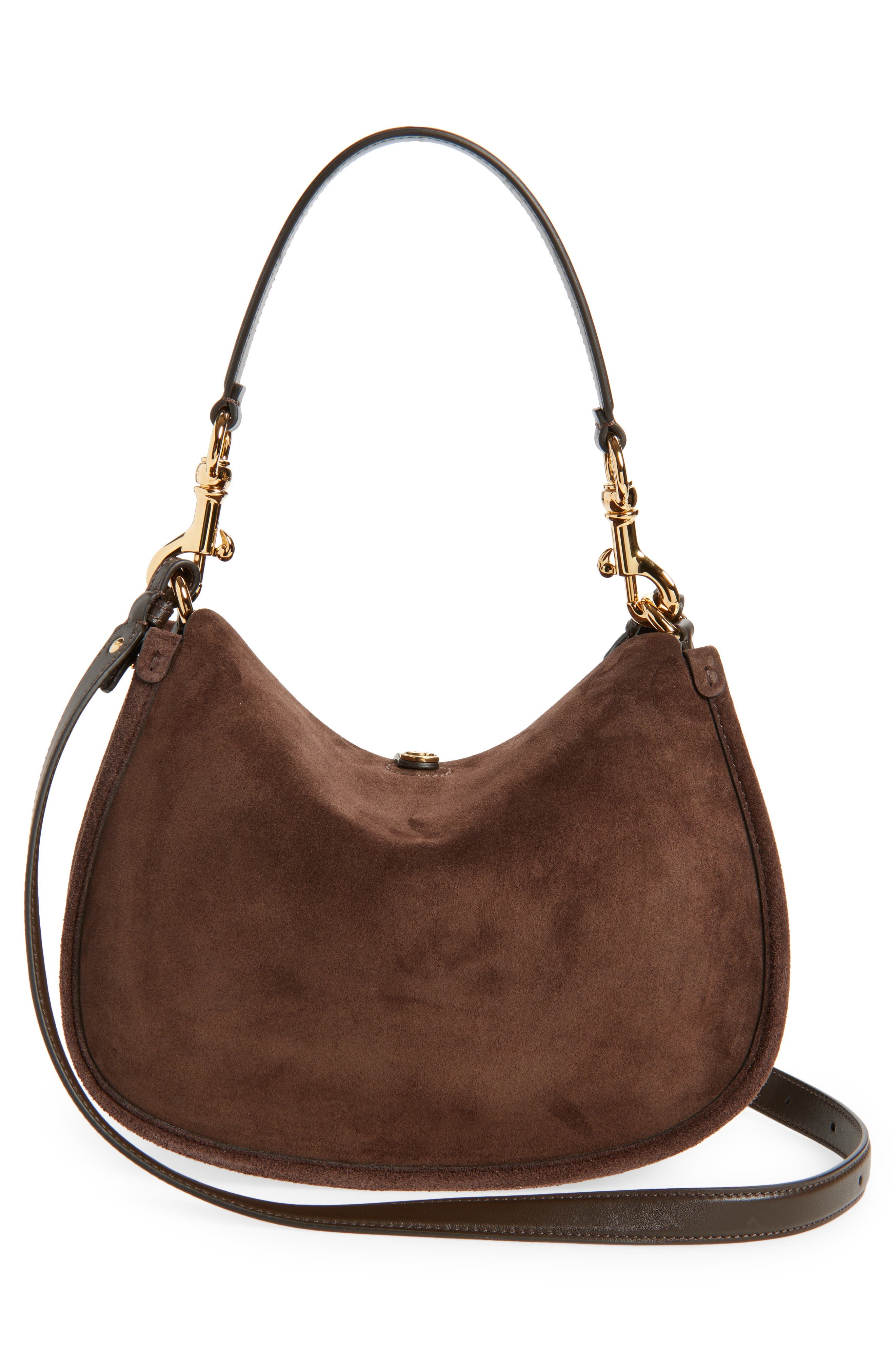 Etro Belted Suede Hobo Bag in Dark Brown at Nordstrom - 4