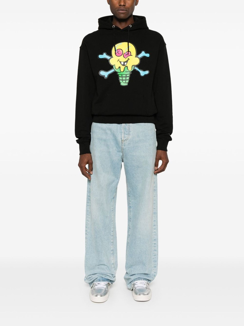 ICECREAM Cones & Bones cotton hoodie outlook