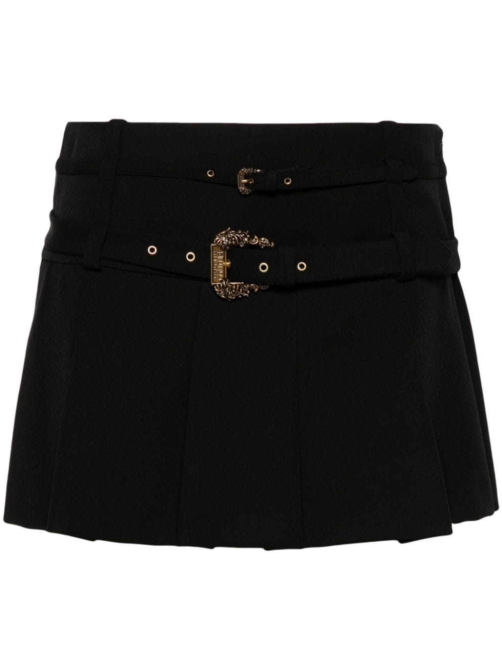 belted pleated skirt - 1