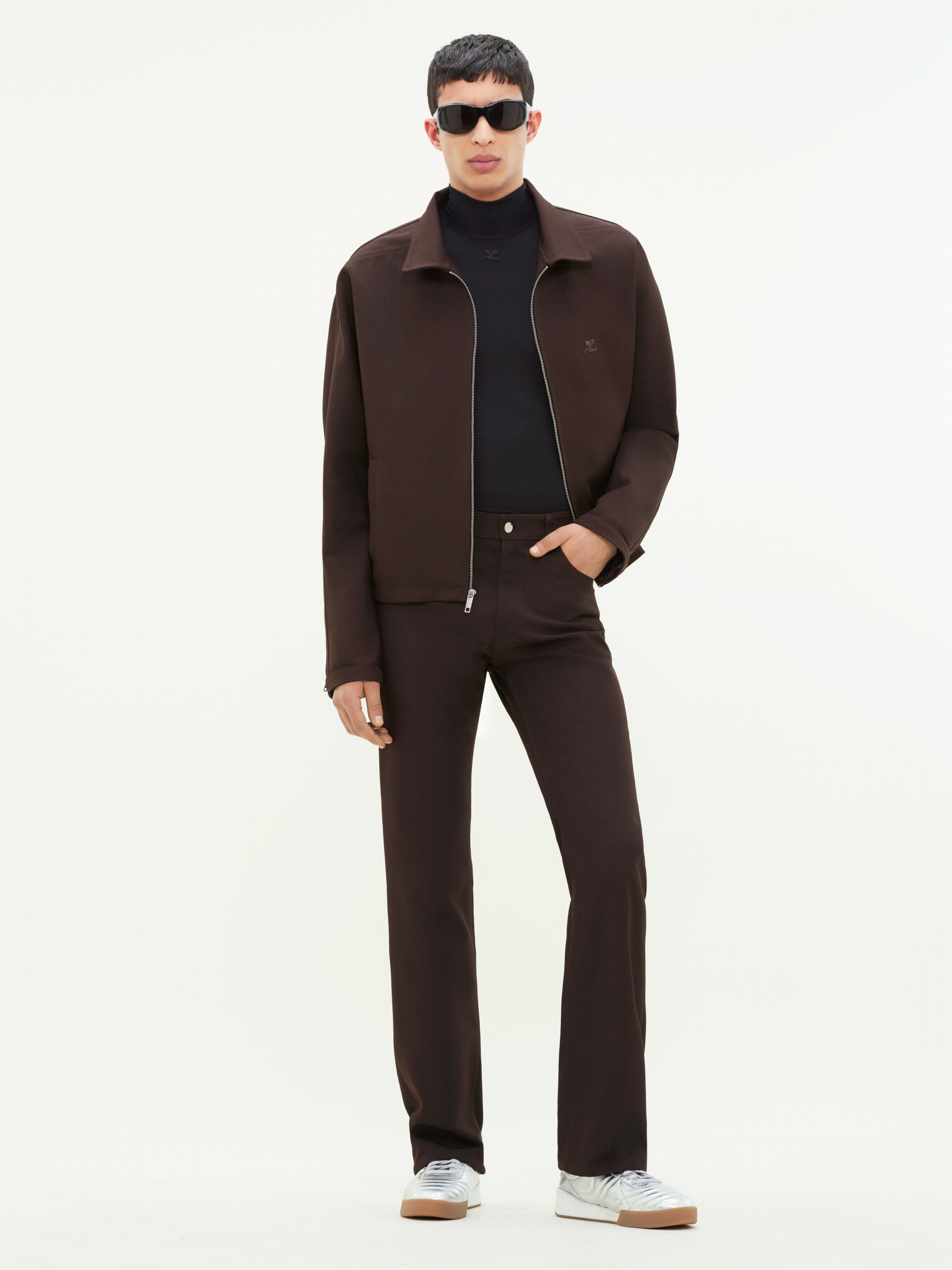 RETRO TWILL ZIPPED BOMBER JACKET - 2