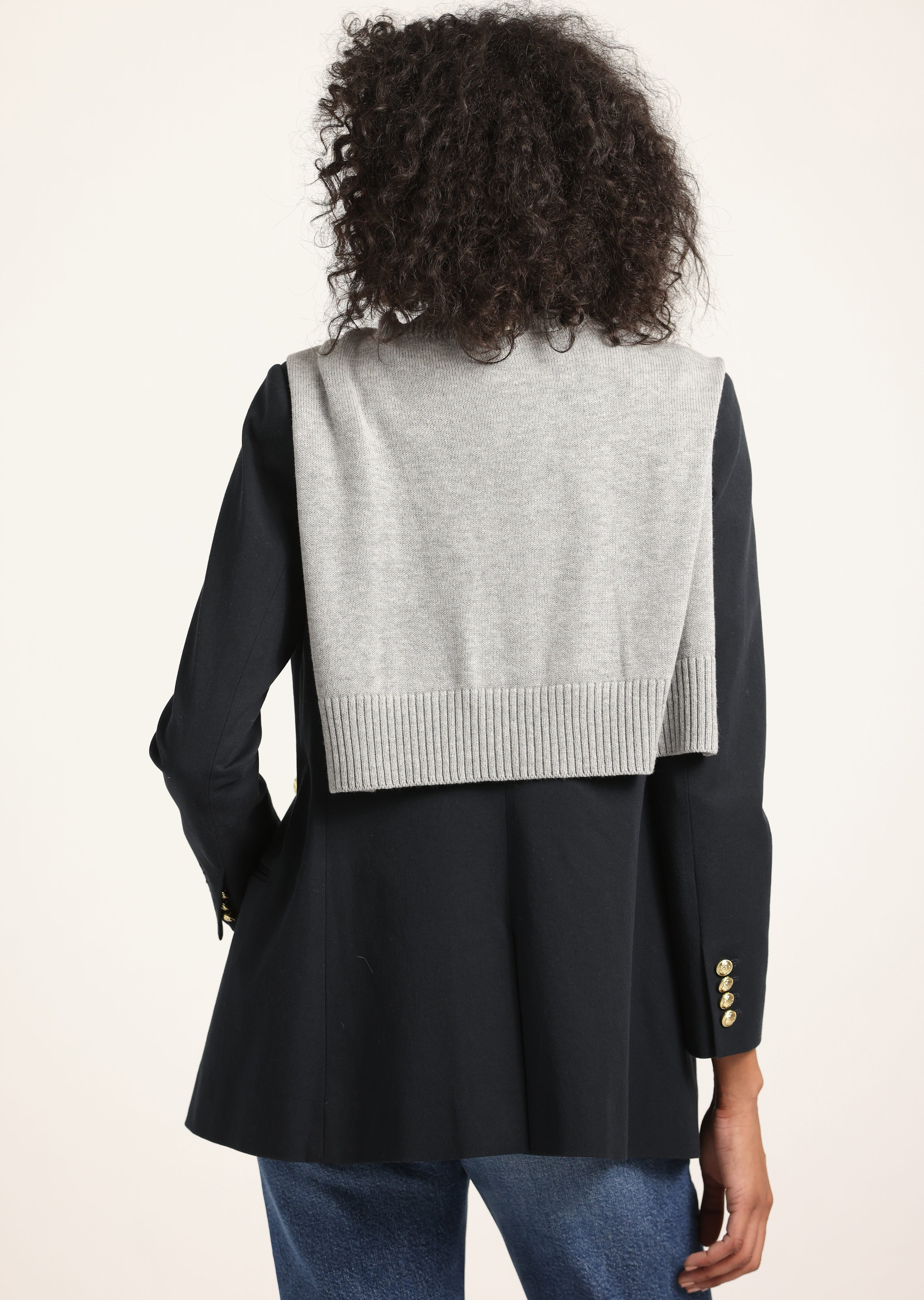 WALTER DOUBLE BREASTED JACKET WITH SHRUG - 4