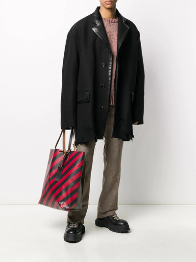 Marni raw-hem single-breasted coat outlook