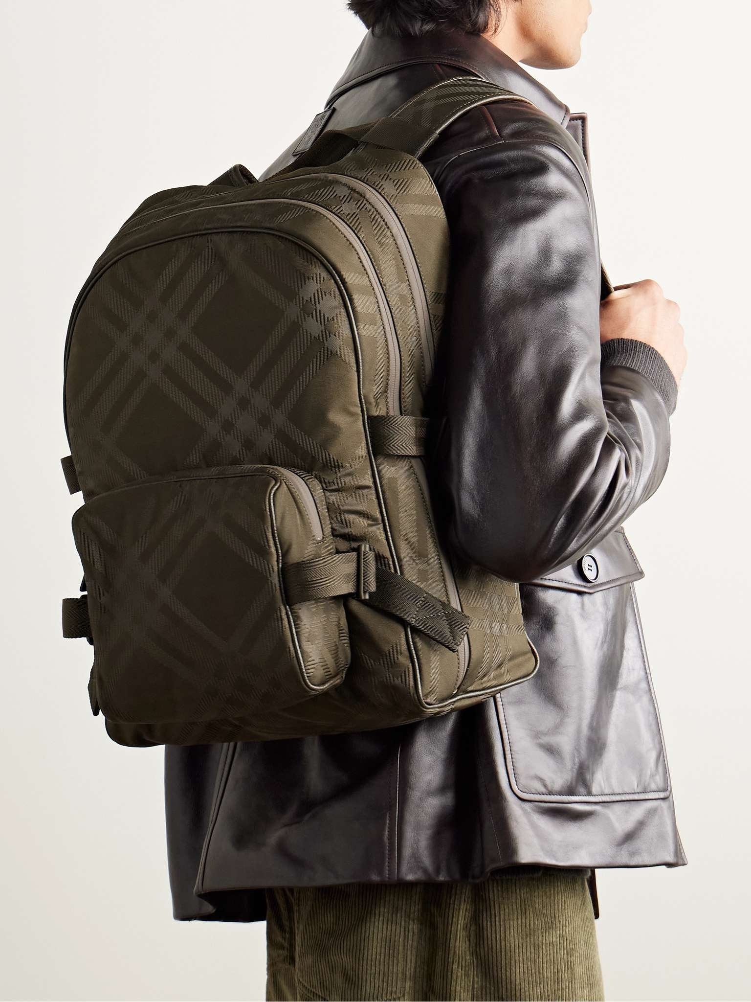 Checked Jacquard Backpack - 2
