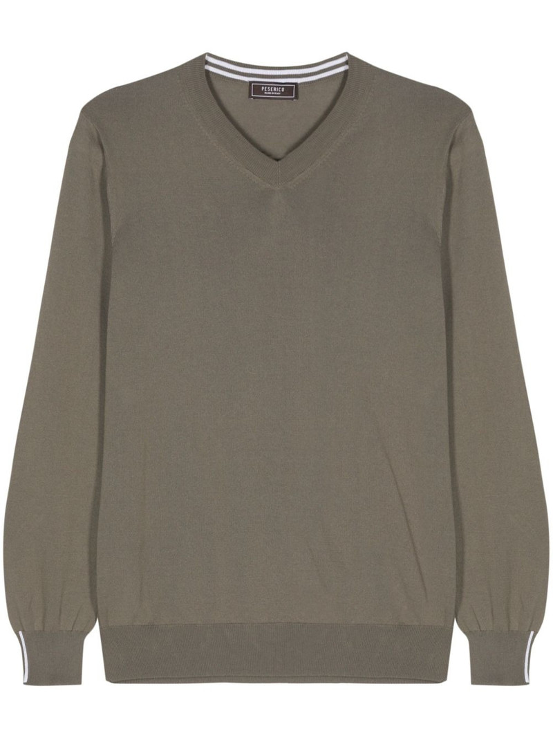 fine-ribbed cotton jumper 1